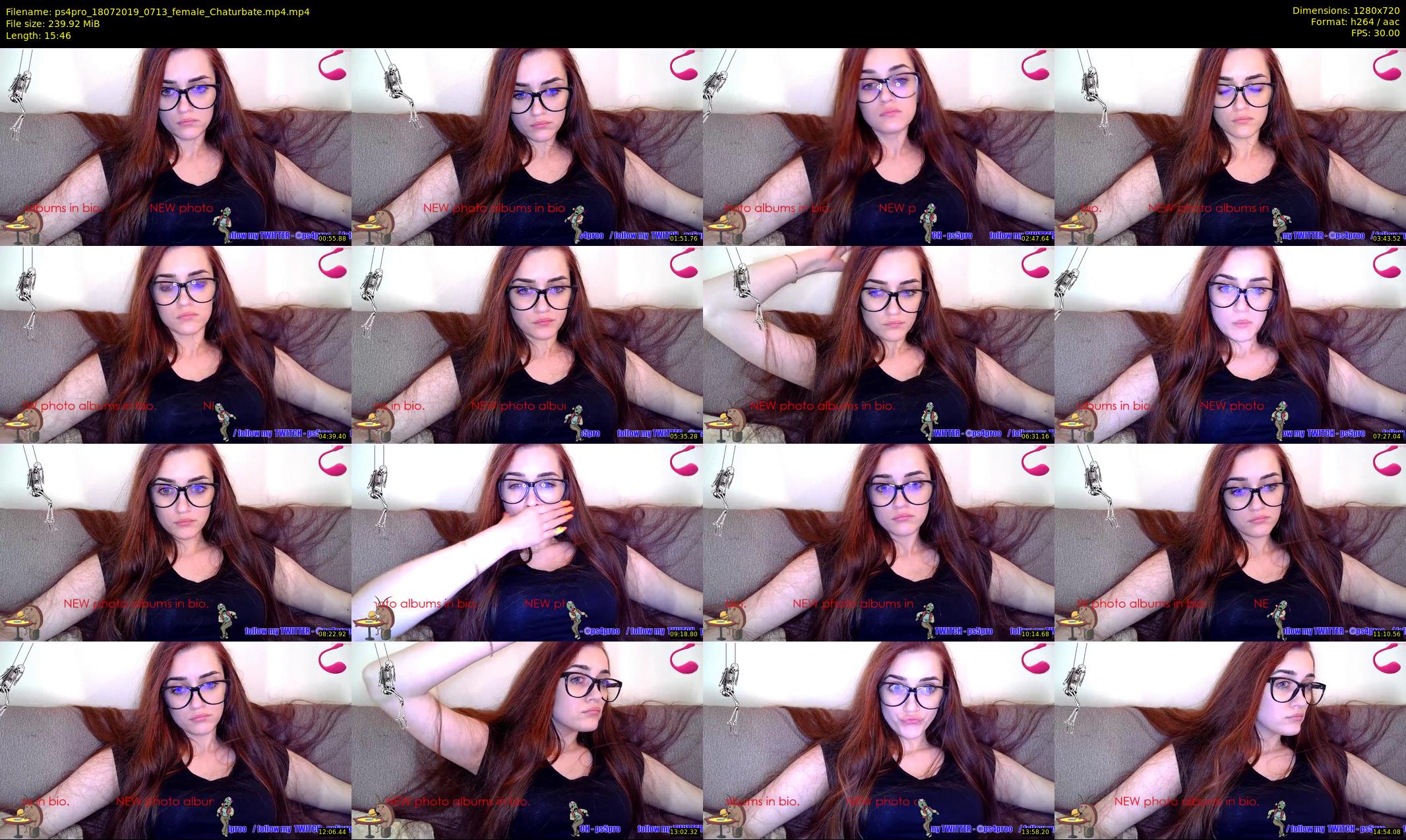 ps4pro — 16 minute Chaturbate female cam show recording, 720p, Jul 18, 2019