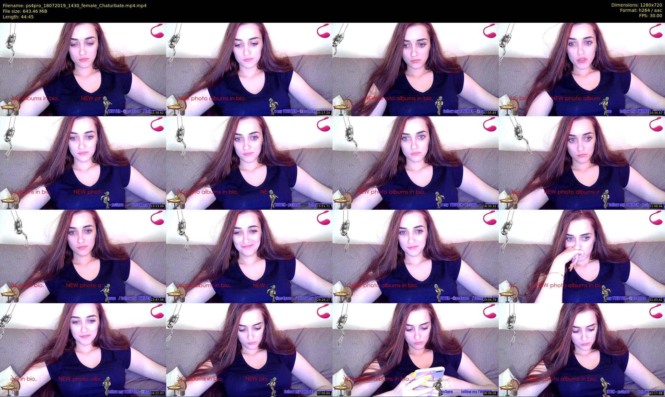 ps4pro — 45 minute Chaturbate female cam show recording, 720p, Jul 18, 2019