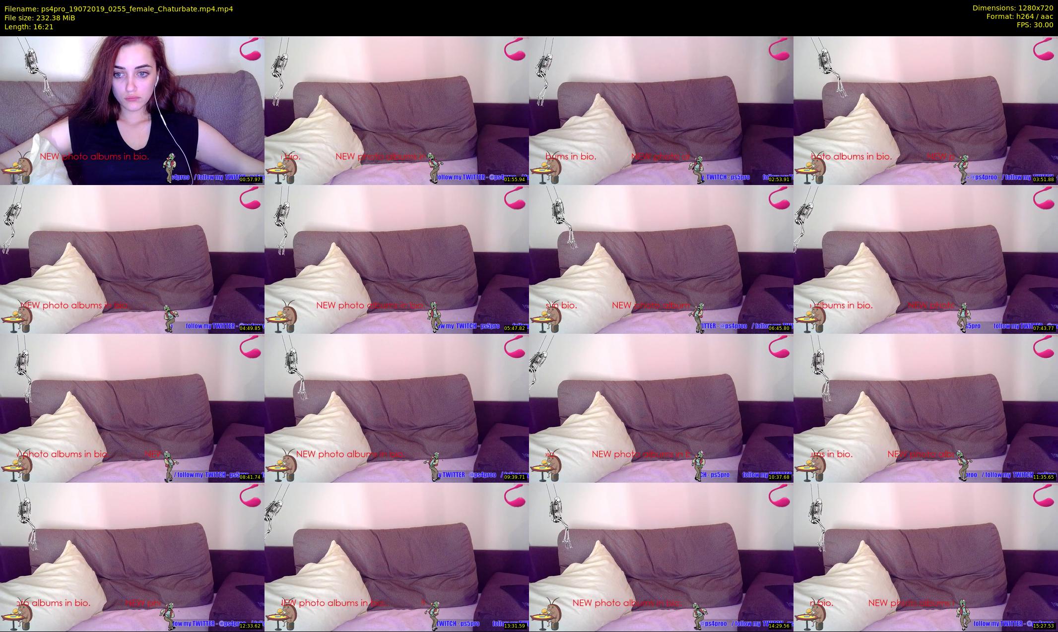 ps4pro — 17 minute Chaturbate female cam show recording, 720p, Jul 19, 2019