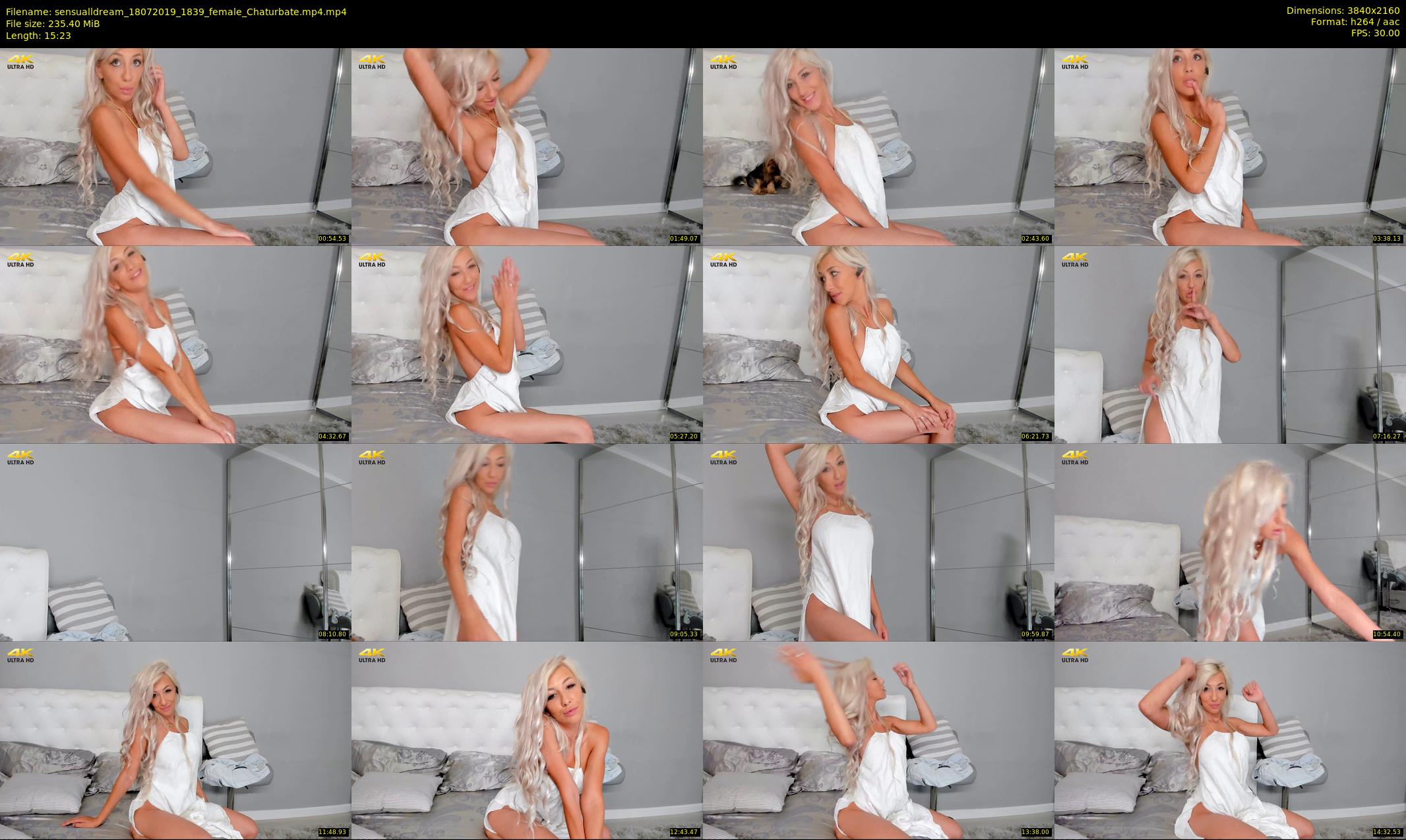 sensualldream — 16 minute Chaturbate female cam show recording, 4K, Jul 18, 2019