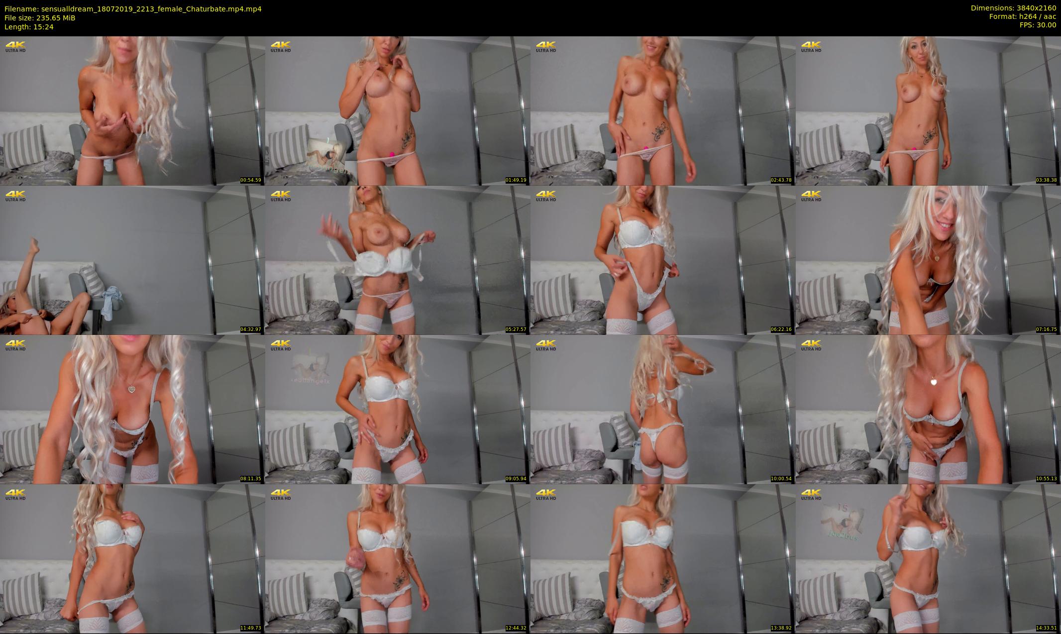 sensualldream — 16 minute Chaturbate female cam show recording, 4K, Jul 18, 2019