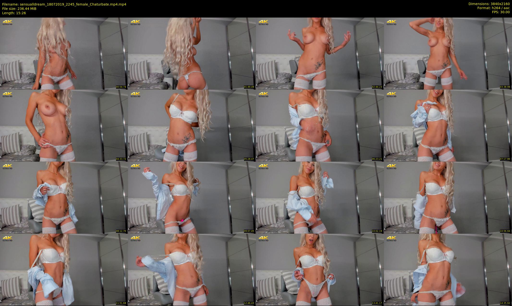 sensualldream — 16 minute Chaturbate female cam show recording, 4K, Jul 18, 2019