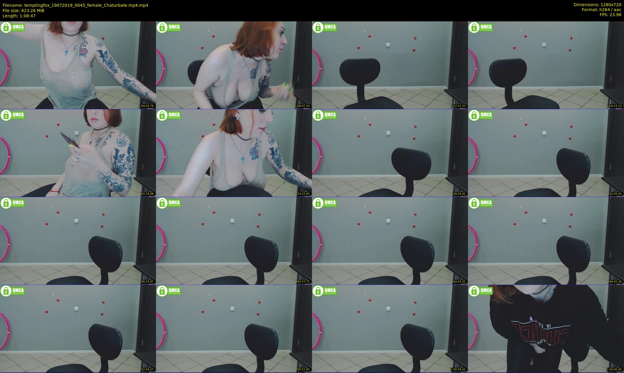 temptingfox — 69 minute Chaturbate female cam show recording, 720p, Jul 19, 2019