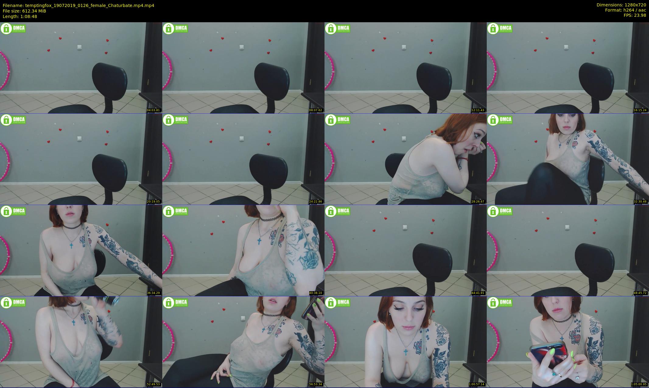 temptingfox — 69 minute Chaturbate female cam show recording, 720p, Jul 19, 2019