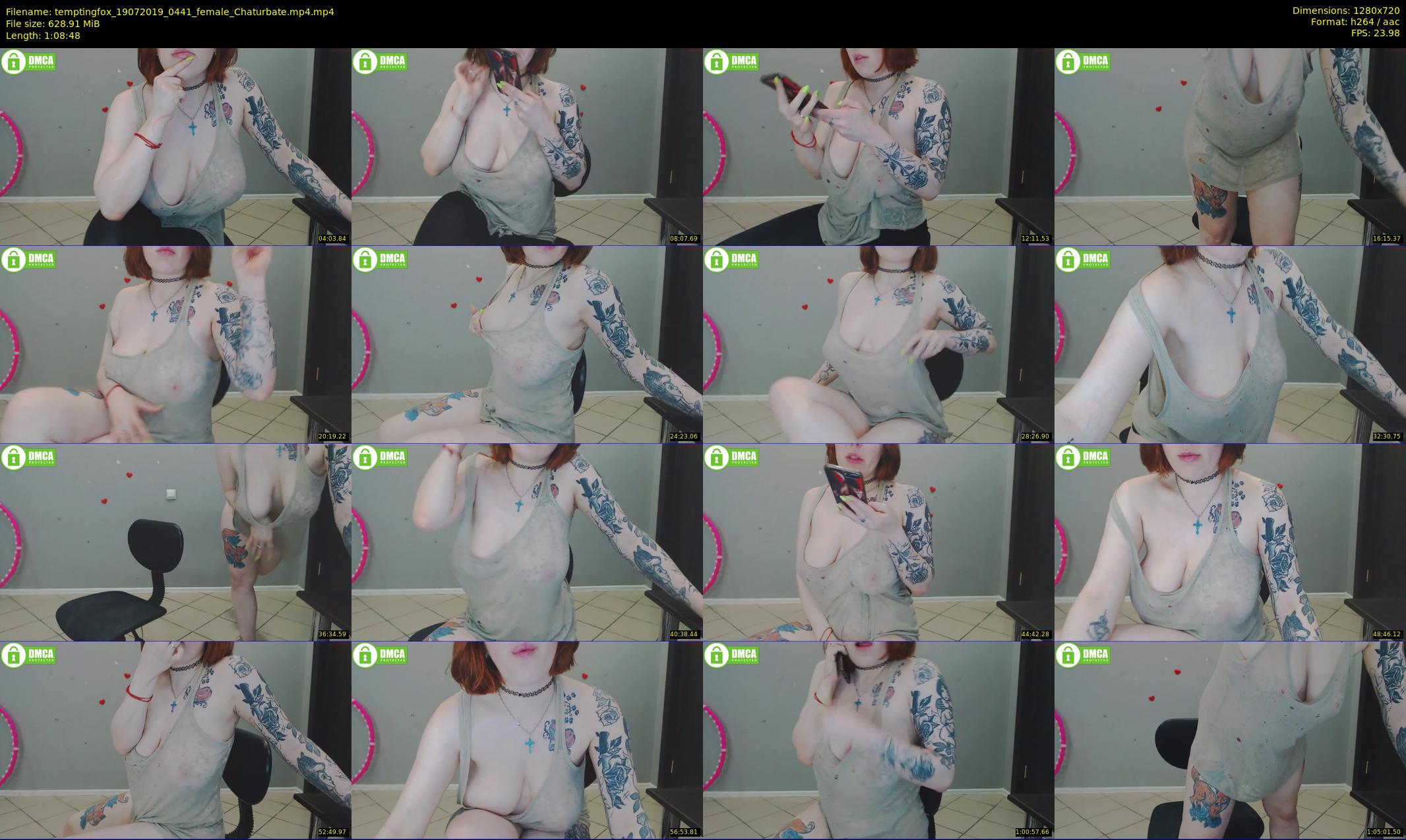 temptingfox — 69 minute Chaturbate female cam show recording, 720p, Jul 19, 2019