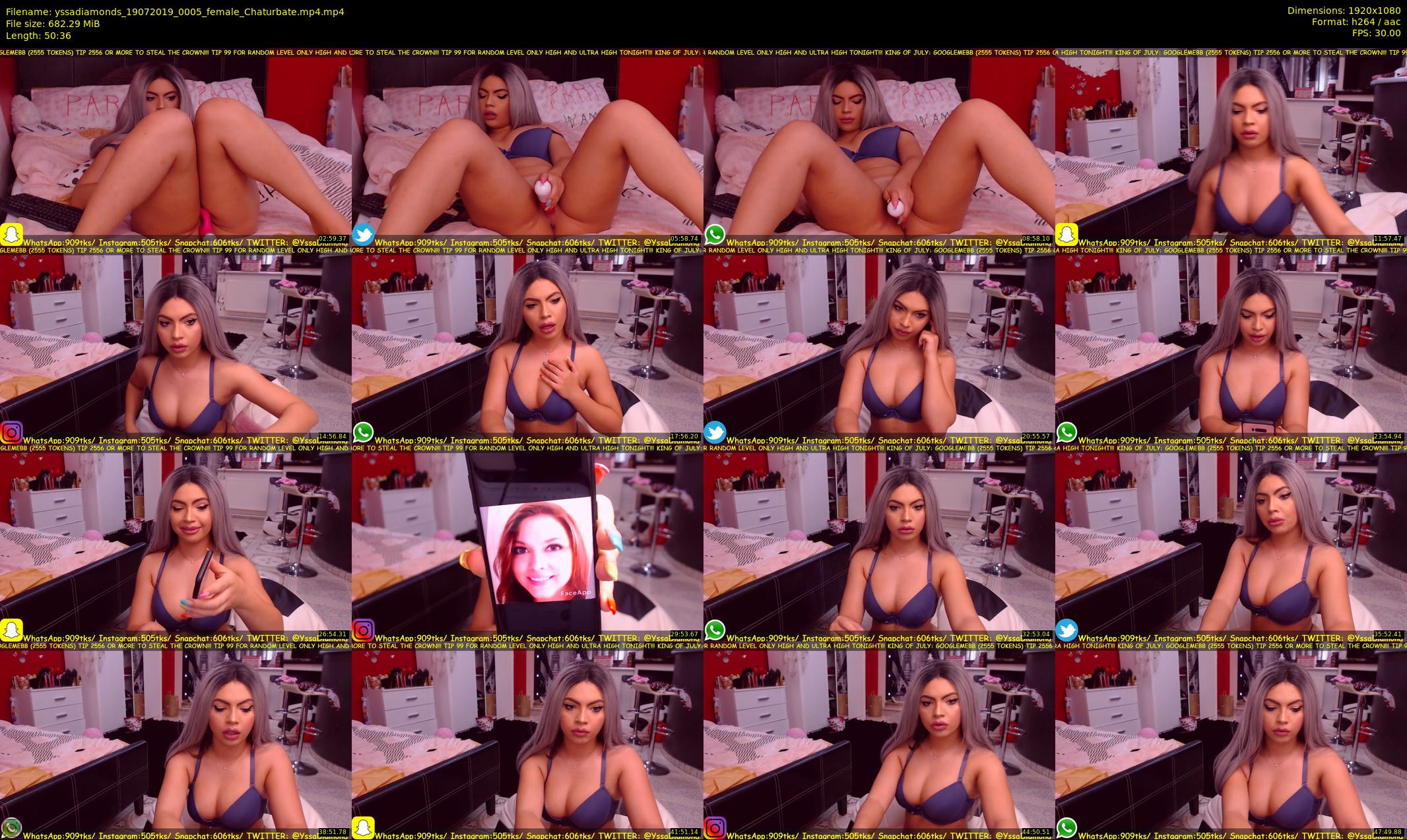 yssadiamonds — 51 minute Chaturbate female cam show recording, 1080p, Jul 19, 2019