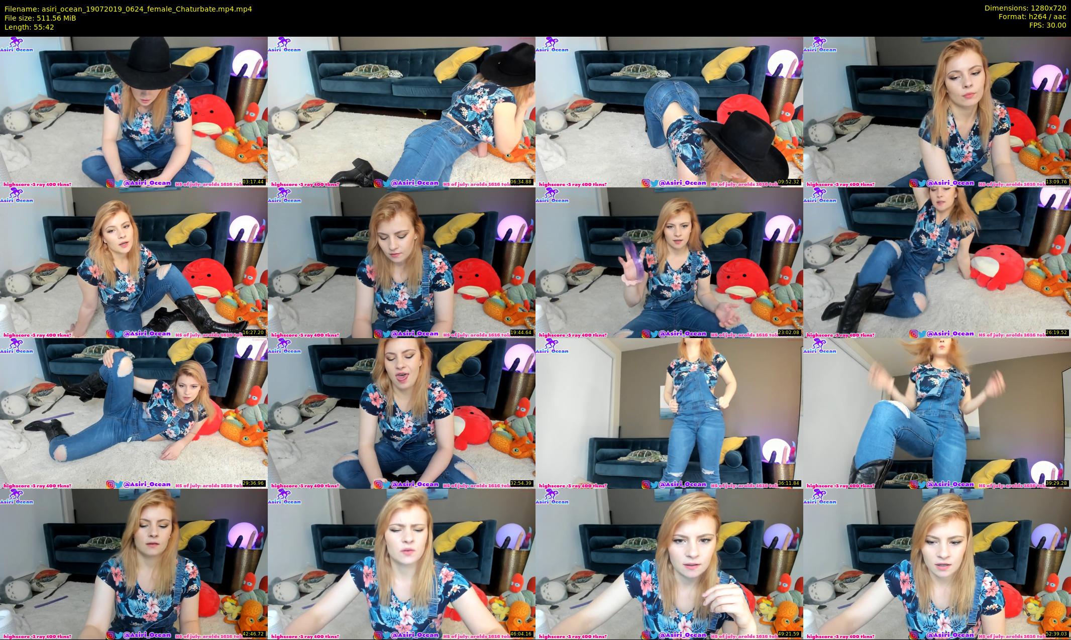 asiri_ocean — 56 minute Chaturbate female cam show recording, 720p, Jul 19, 2019