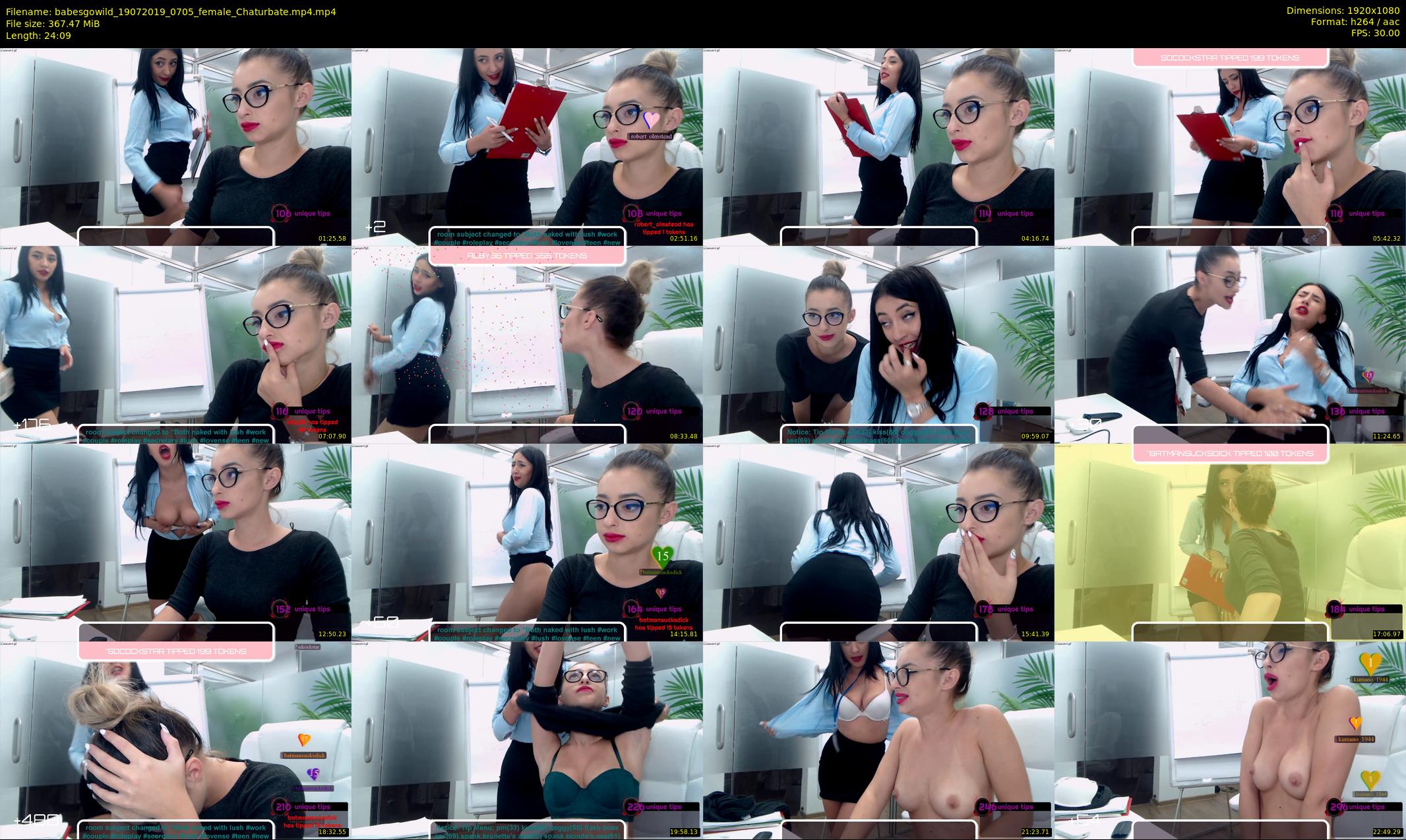babesgowild — 25 minute Chaturbate couple cam show recording, 1080p, Jul 19, 2019