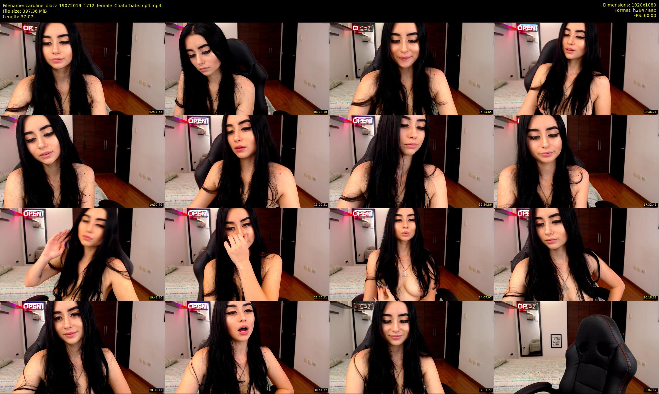 caroline_diazz — 38 minute Chaturbate female cam show recording, 1080p, Jul 19, 2019