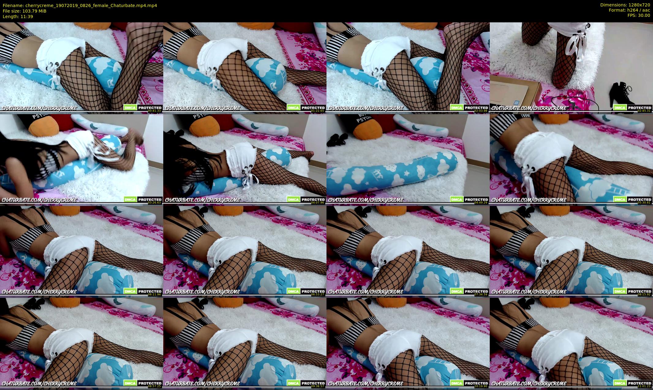 cherrycreme — 12 minute Chaturbate female cam show recording, 720p, Jul 19, 2019