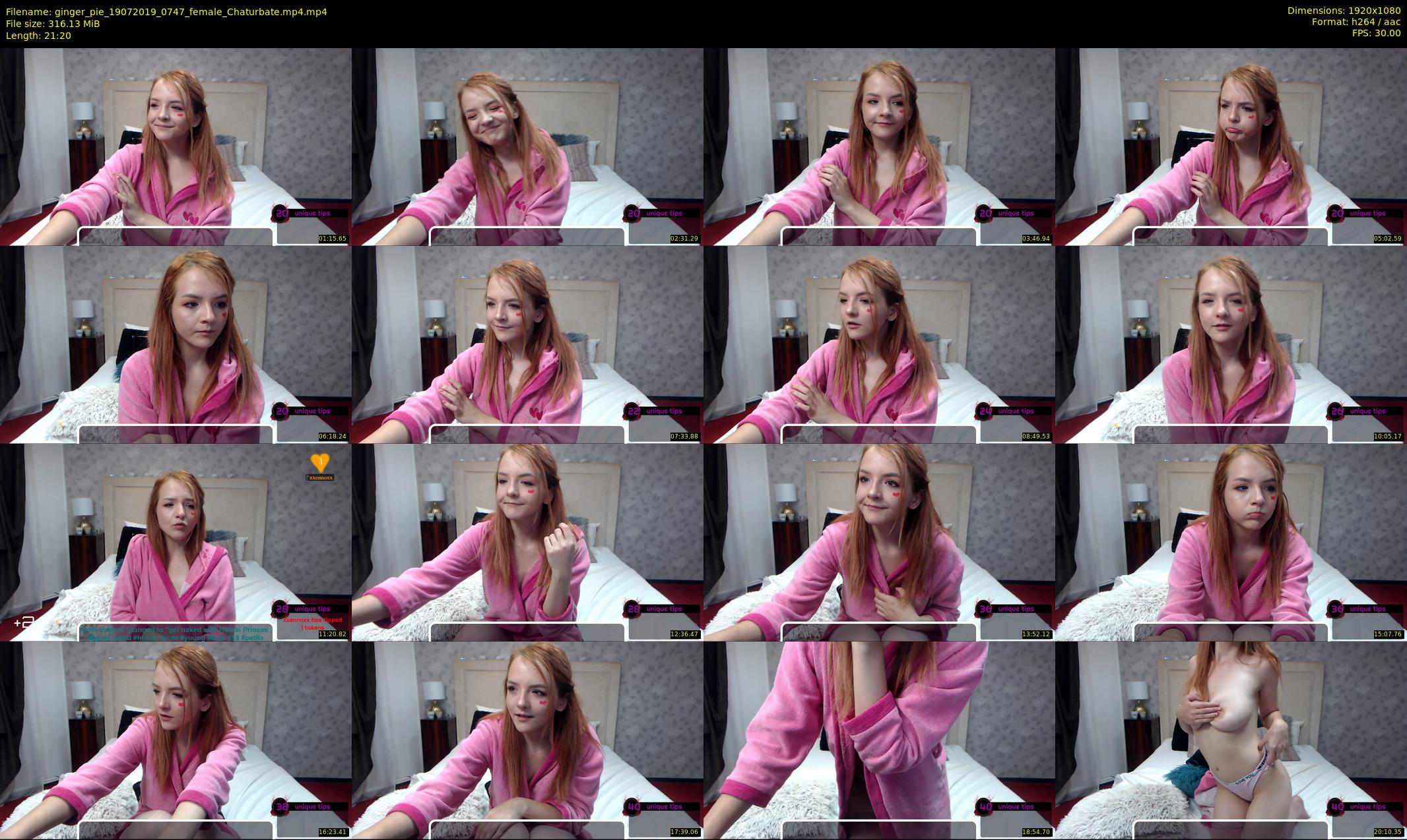ginger_pie — 22 minute Chaturbate female cam show recording, 1080p, Jul 19, 2019