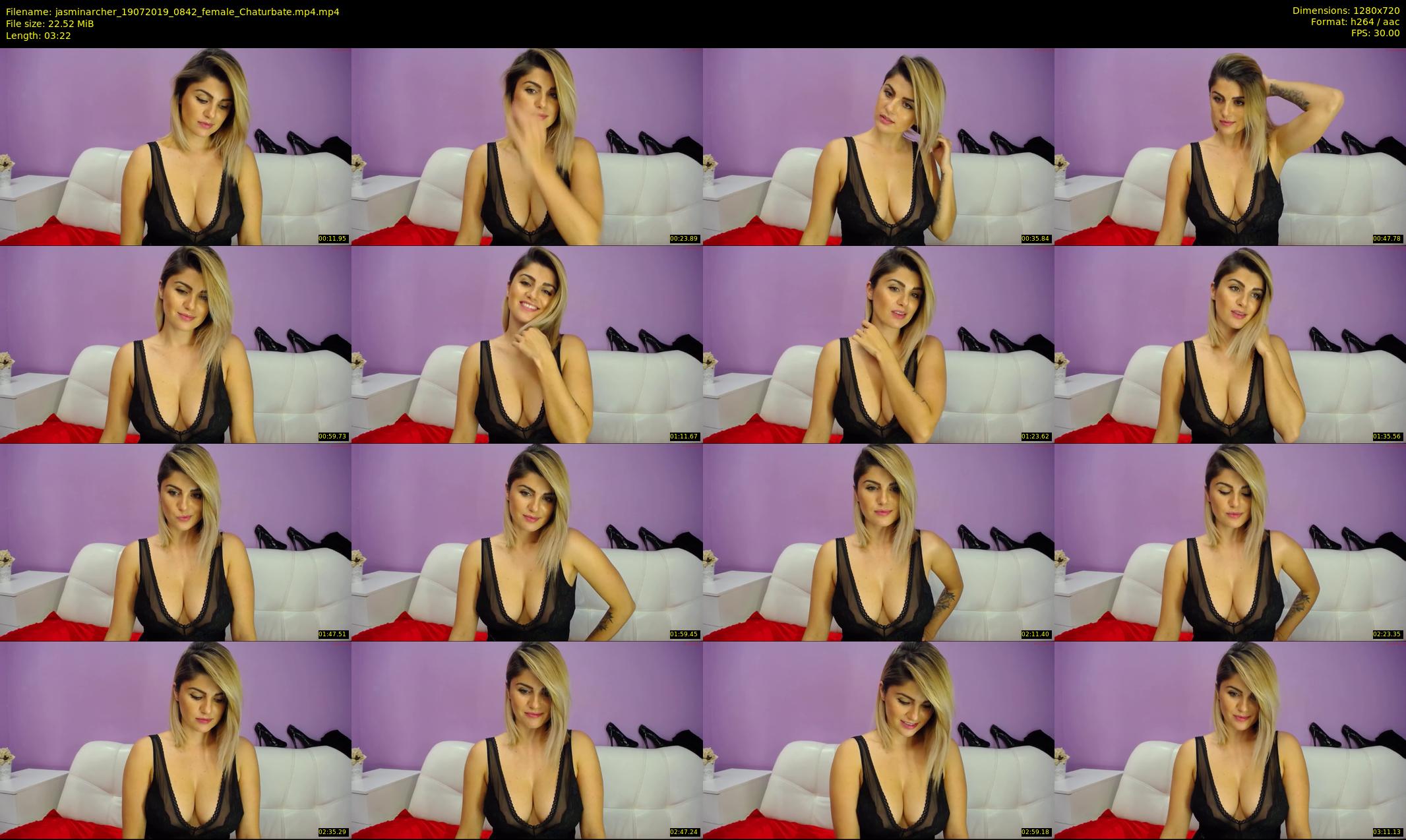 jasminarcher — 4 minute Chaturbate female cam show recording, 720p, Jul 19, 2019