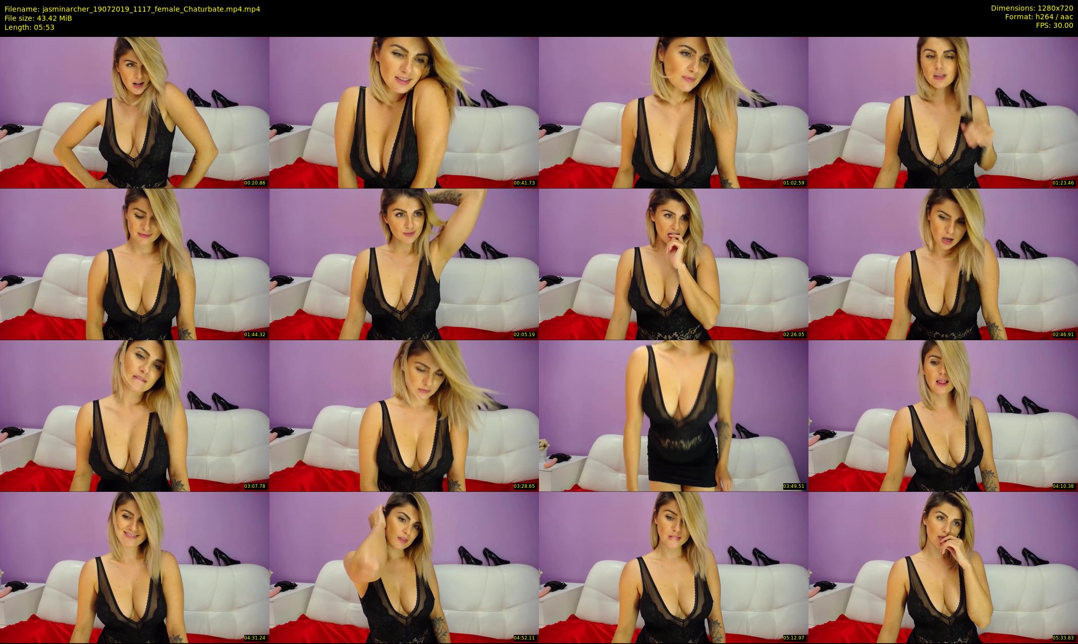 jasminarcher — 6 minute Chaturbate female cam show recording, 720p, Jul 19, 2019