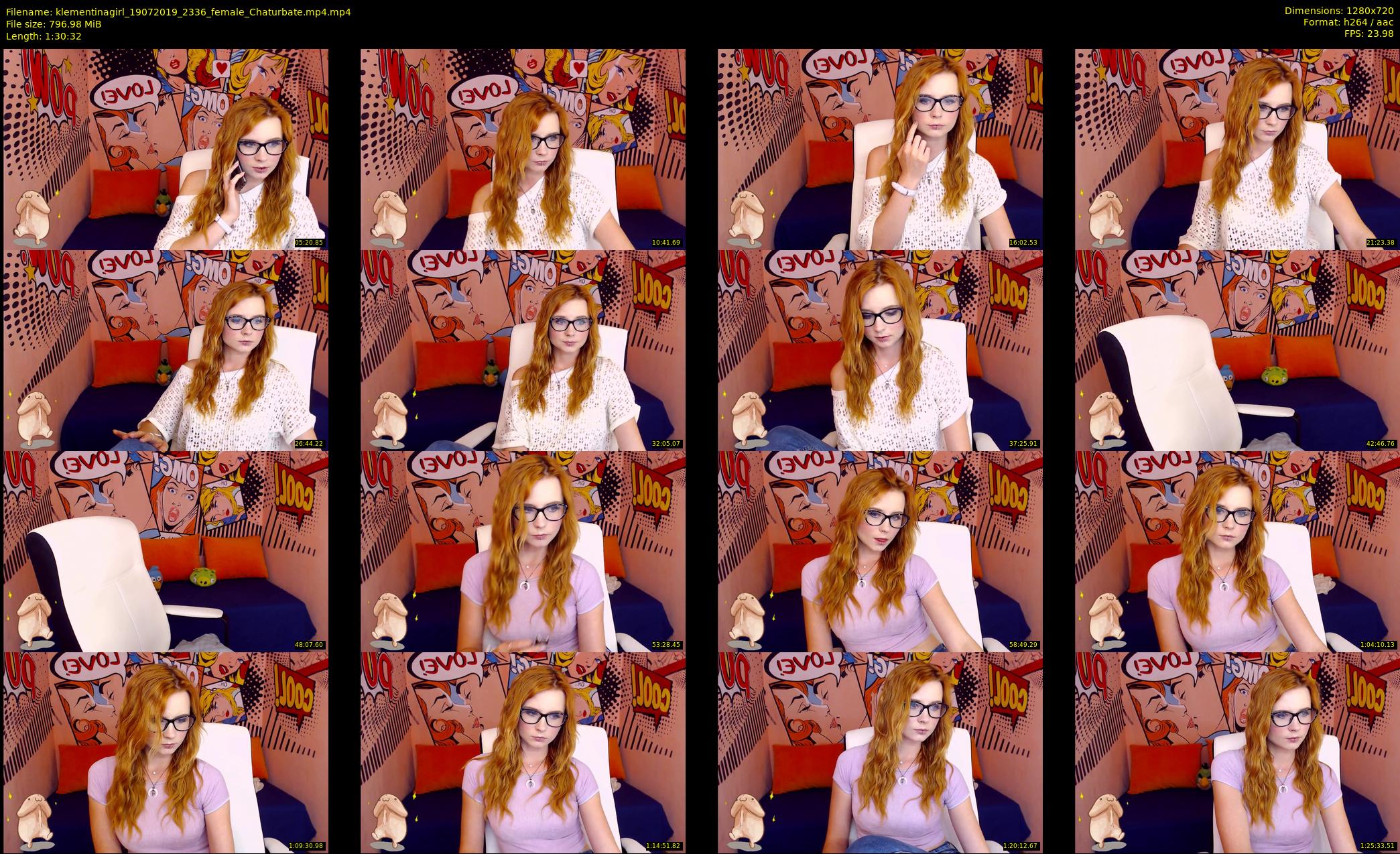 klementinagirl — 91 minute Chaturbate female cam show recording, 720p, Jul 19, 2019