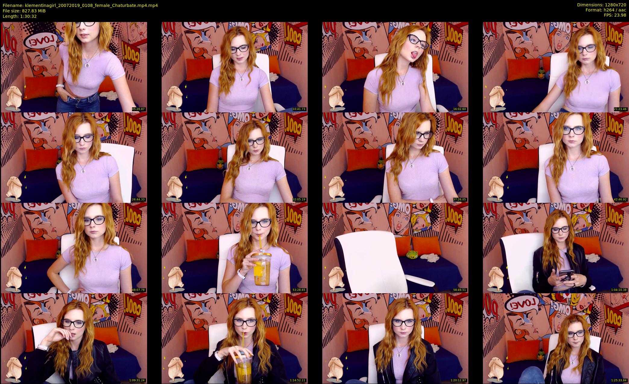 klementinagirl — 91 minute Chaturbate female cam show recording, 720p, Jul 20, 2019