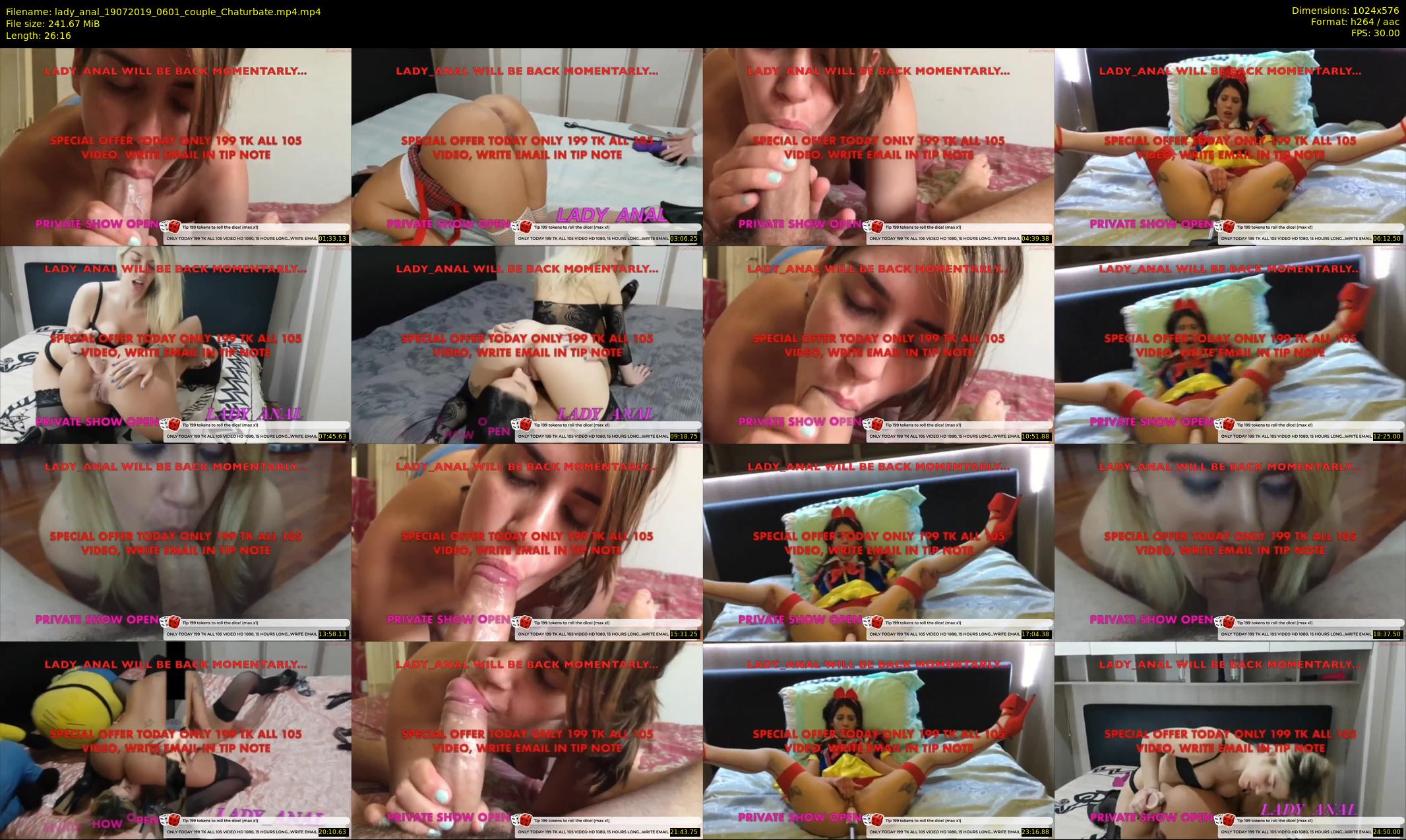 lady_anal — 27 minute Chaturbate female cam show recording, 480p, Jul 19, 2019