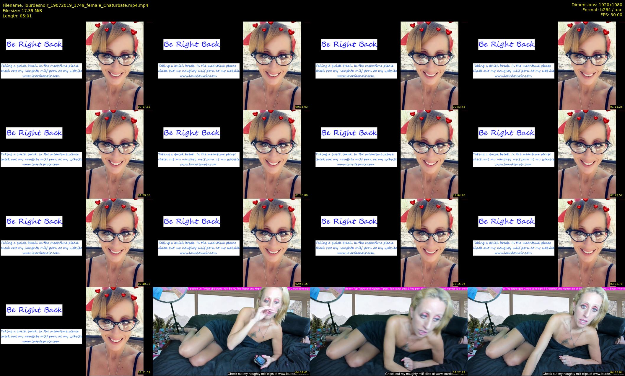 lourdesnoir — 6 minute Chaturbate female cam show recording, 1080p, Jul 19, 2019
