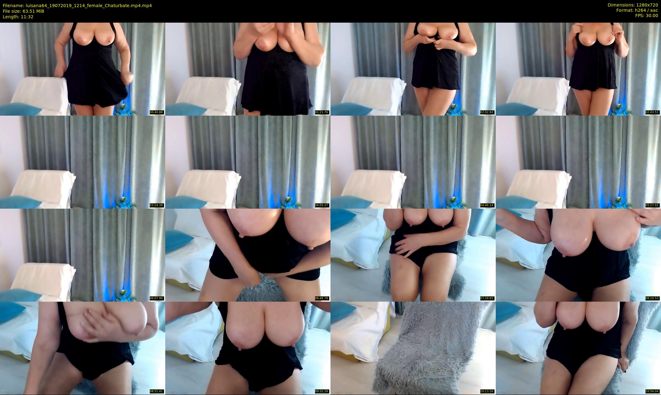 luisana64 — 12 minute Chaturbate female cam show recording, 720p, Jul 19, 2019