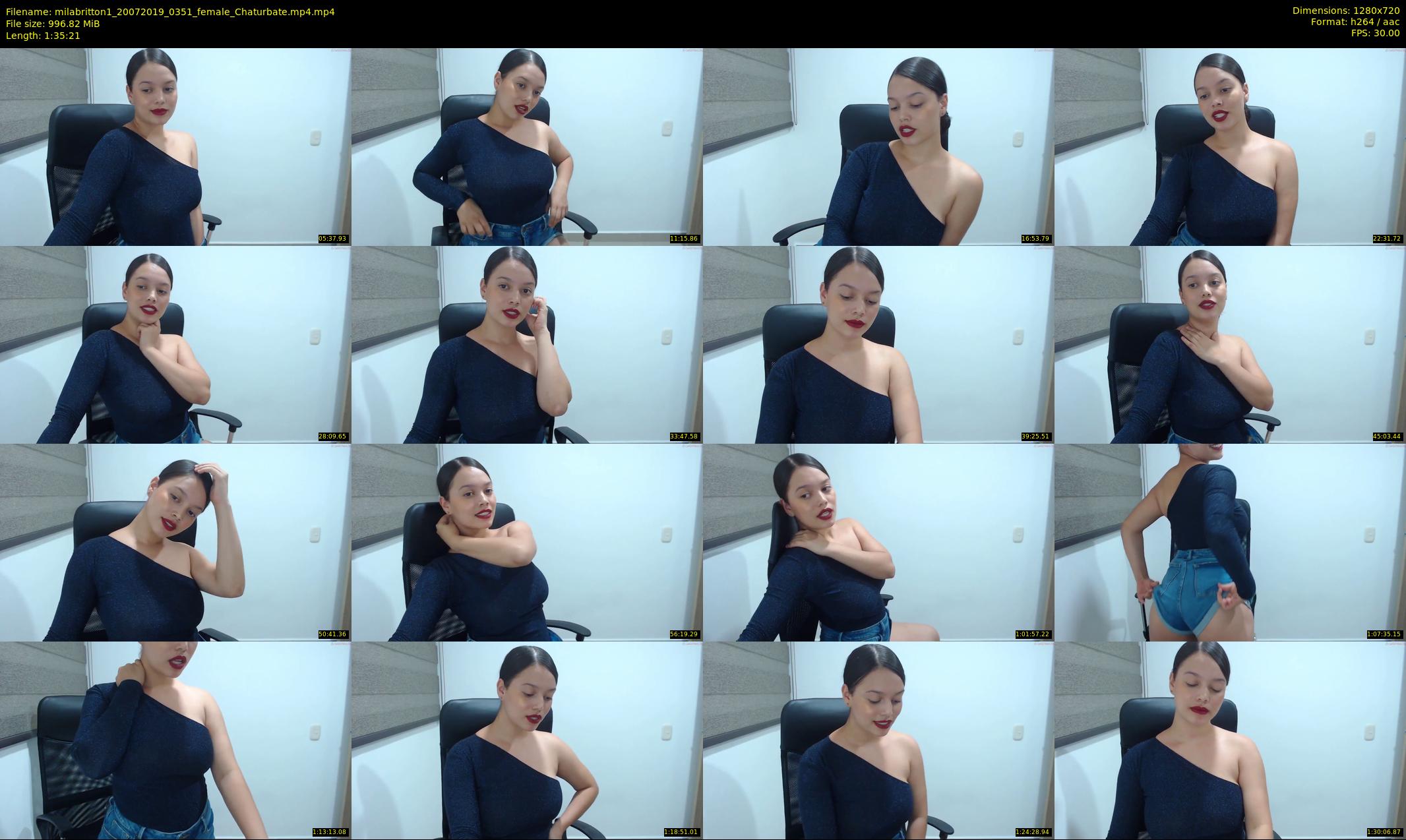 milabritton1 — 96 minute Chaturbate female cam show recording, 720p, Jul 20, 2019