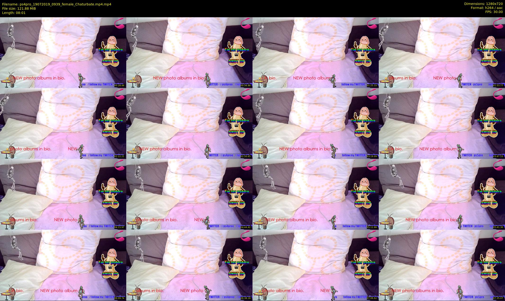 ps4pro — 9 minute Chaturbate female cam show recording, 720p, Jul 19, 2019