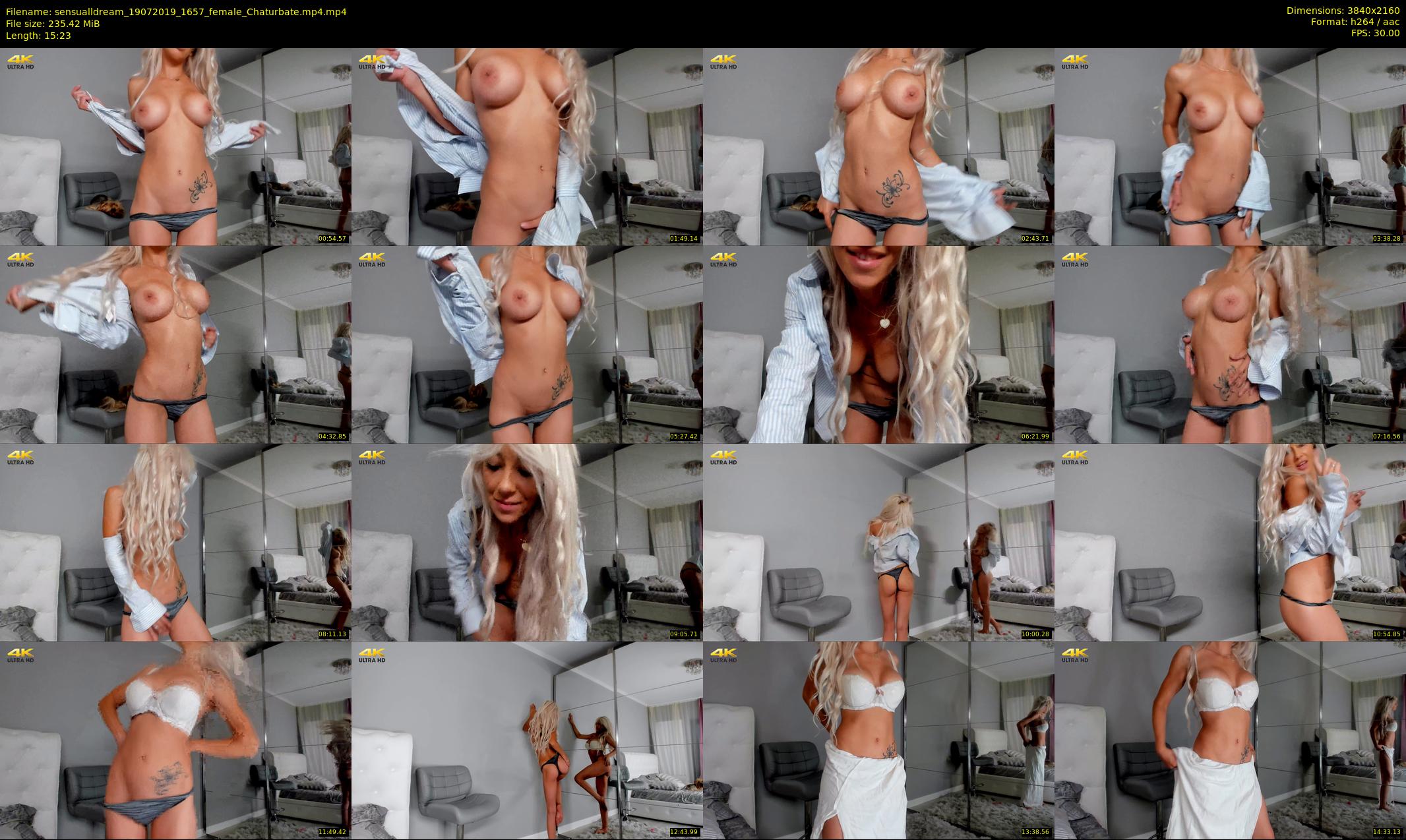 sensualldream — 16 minute Chaturbate female cam show recording, 4K, Jul 19, 2019