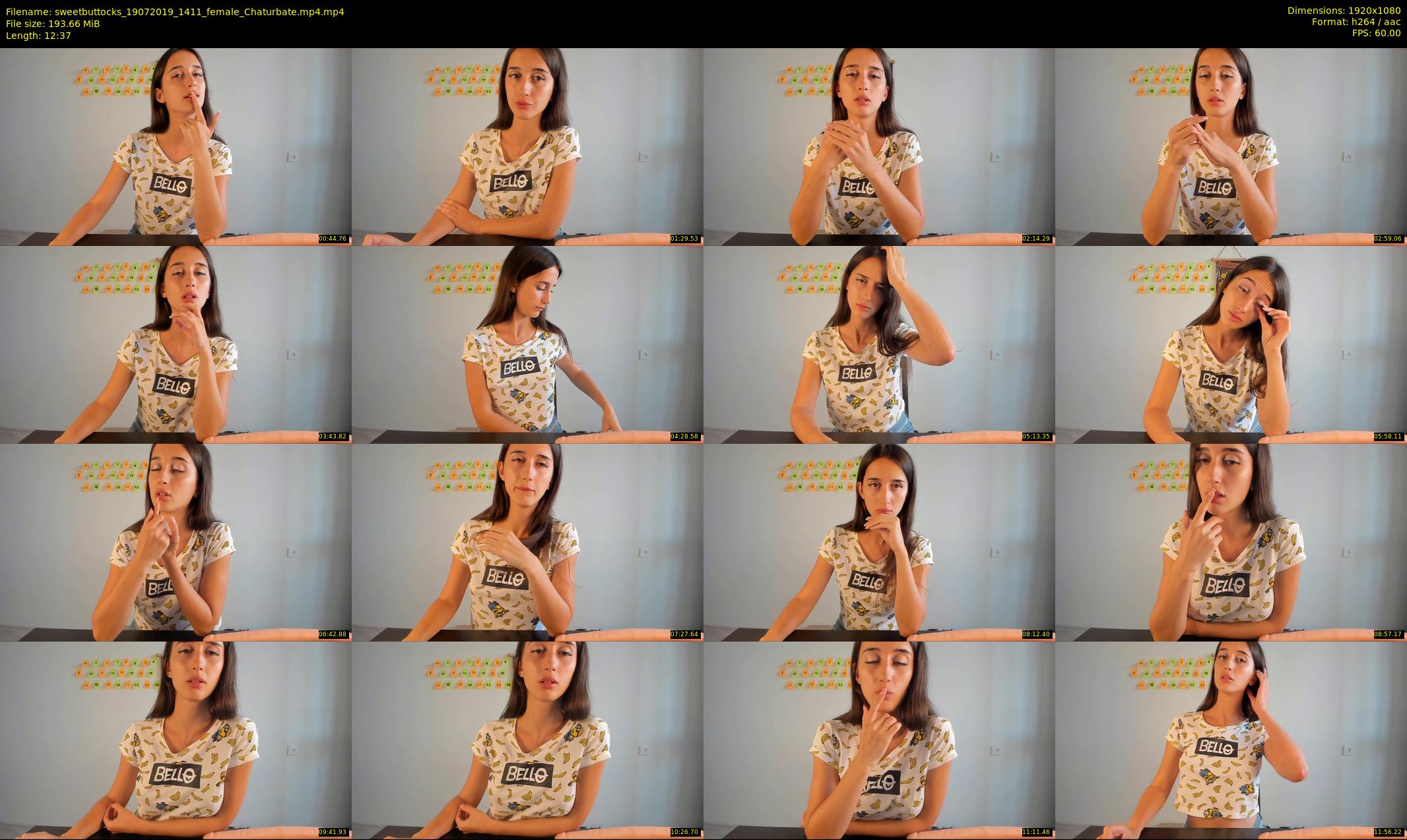 sweetbuttocks — 13 minute Chaturbate female cam show recording, 1080p, Jul 19, 2019