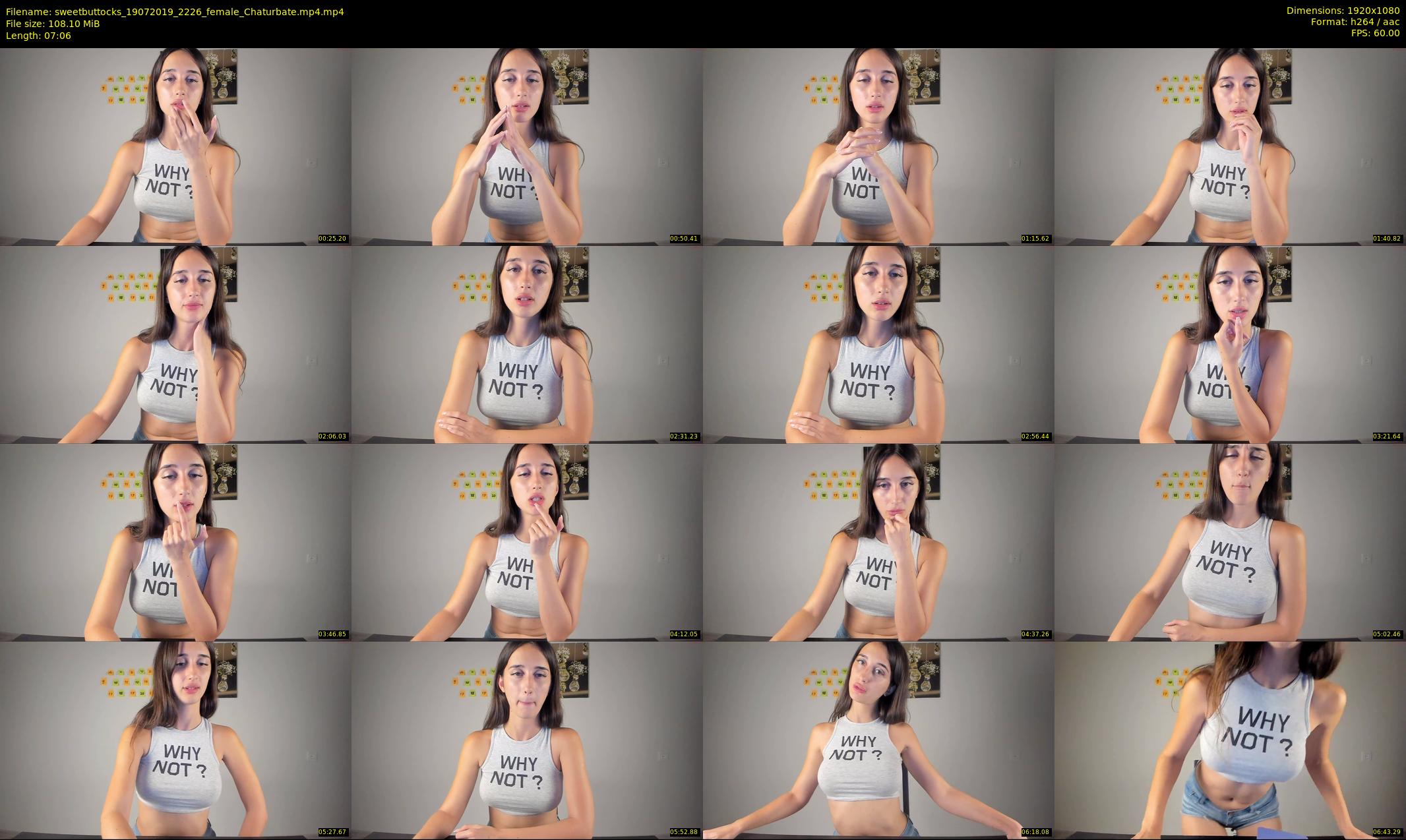 sweetbuttocks — 8 minute Chaturbate female cam show recording, 1080p, Jul 19, 2019