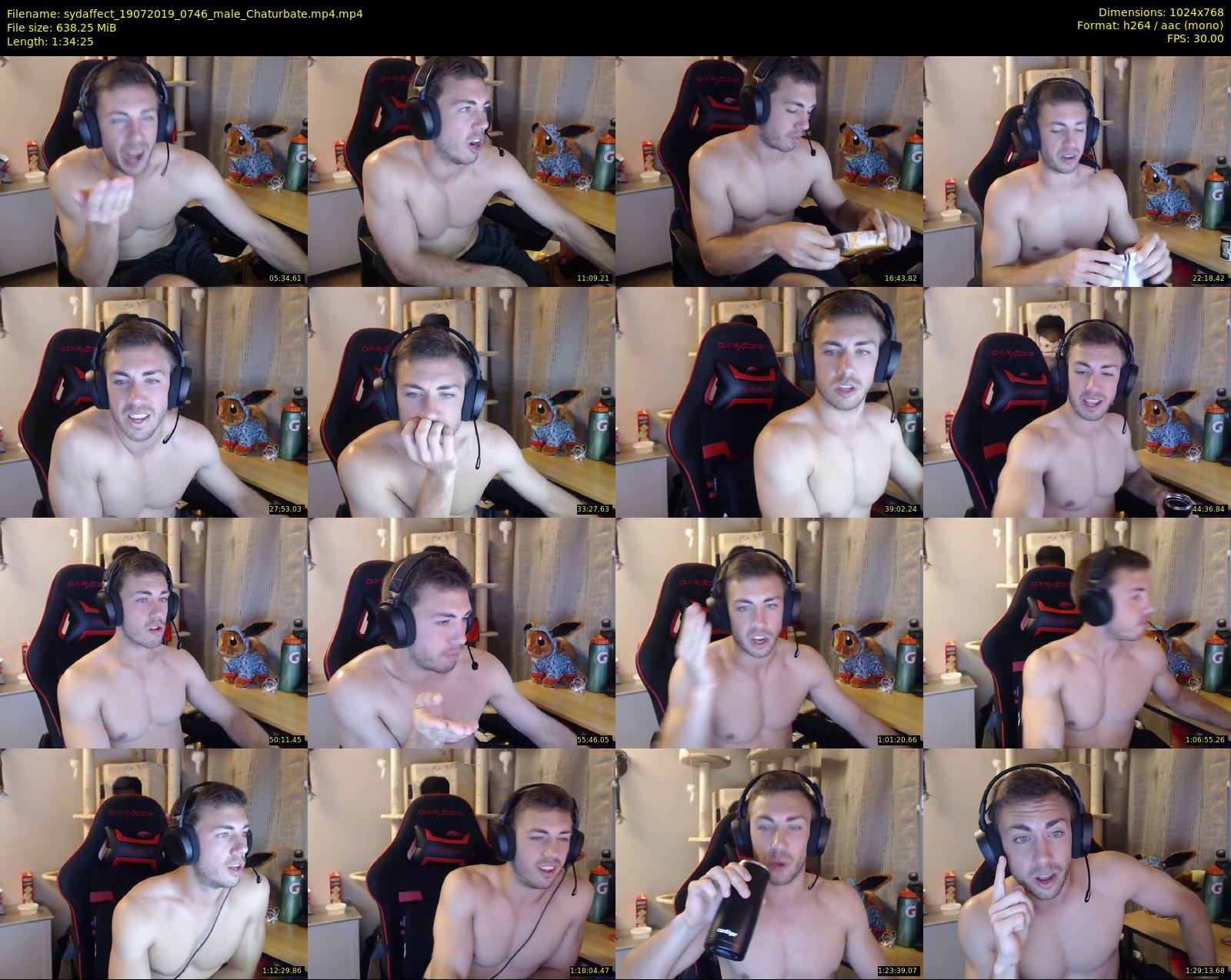 sydaffect — 95 minute Chaturbate male cam show recording, 720p, Jul 19, 2019