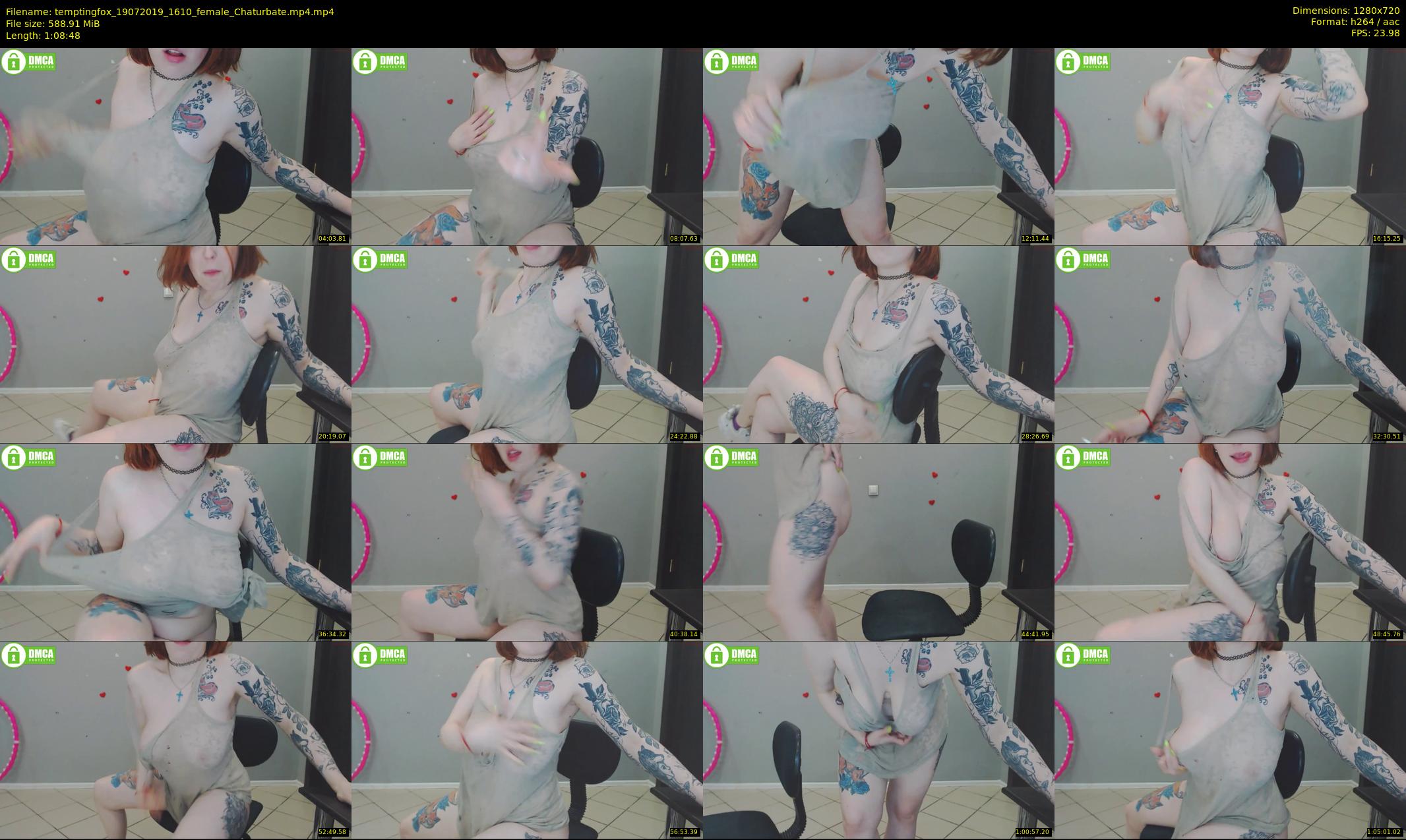 temptingfox — 69 minute Chaturbate female cam show recording, 720p, Jul 19, 2019