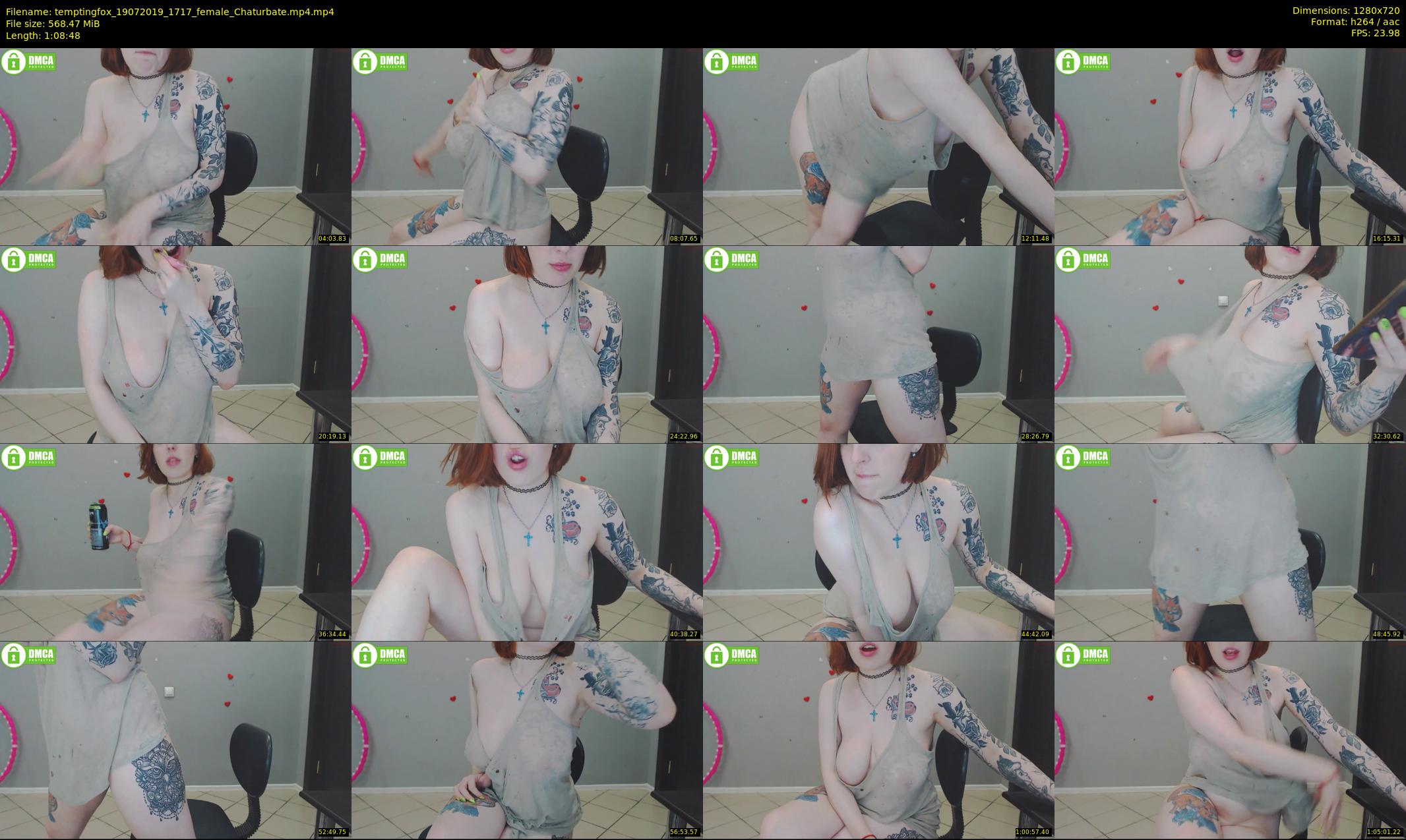temptingfox — 69 minute Chaturbate female cam show recording, 720p, Jul 19, 2019