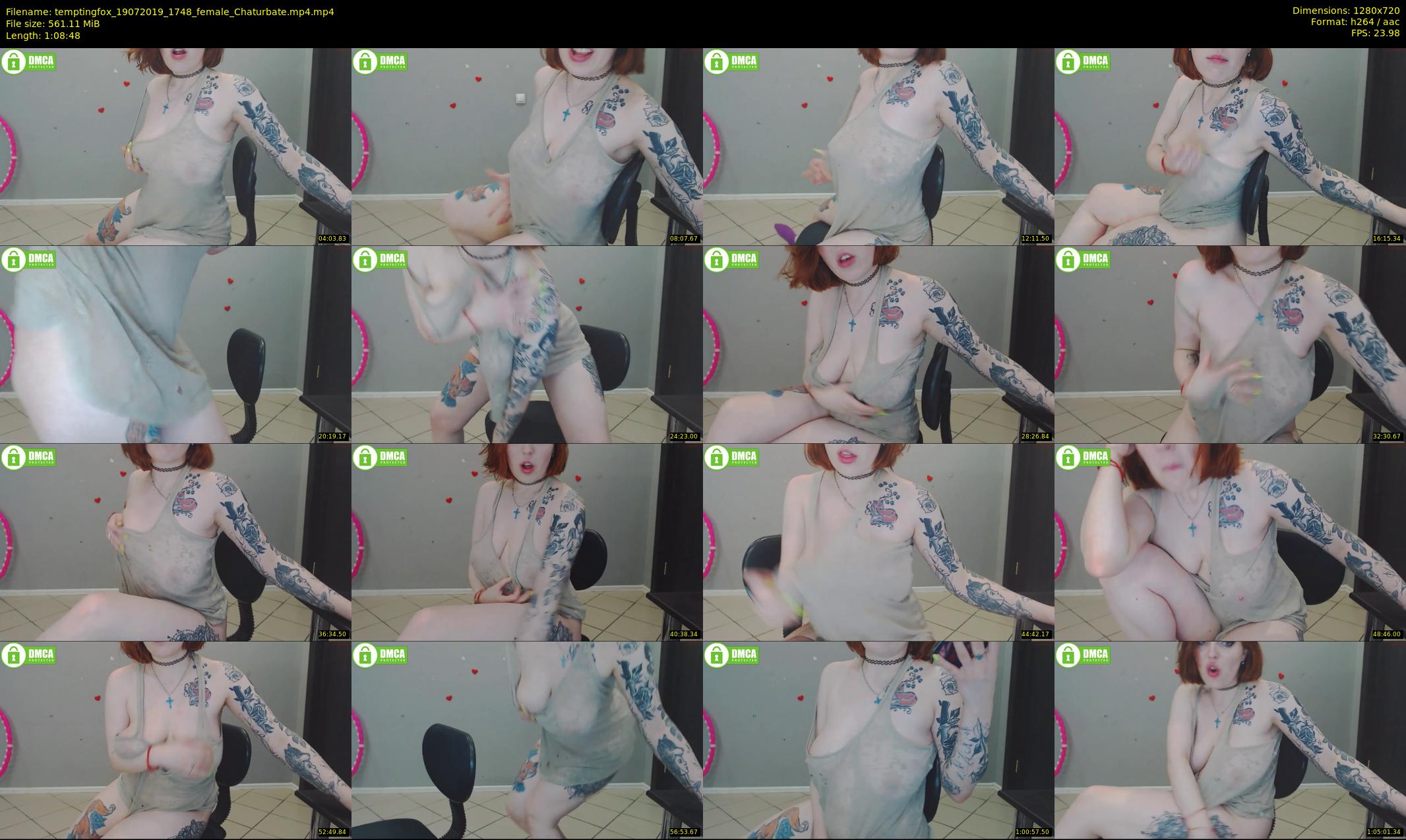 temptingfox — 69 minute Chaturbate female cam show recording, 720p, Jul 19, 2019