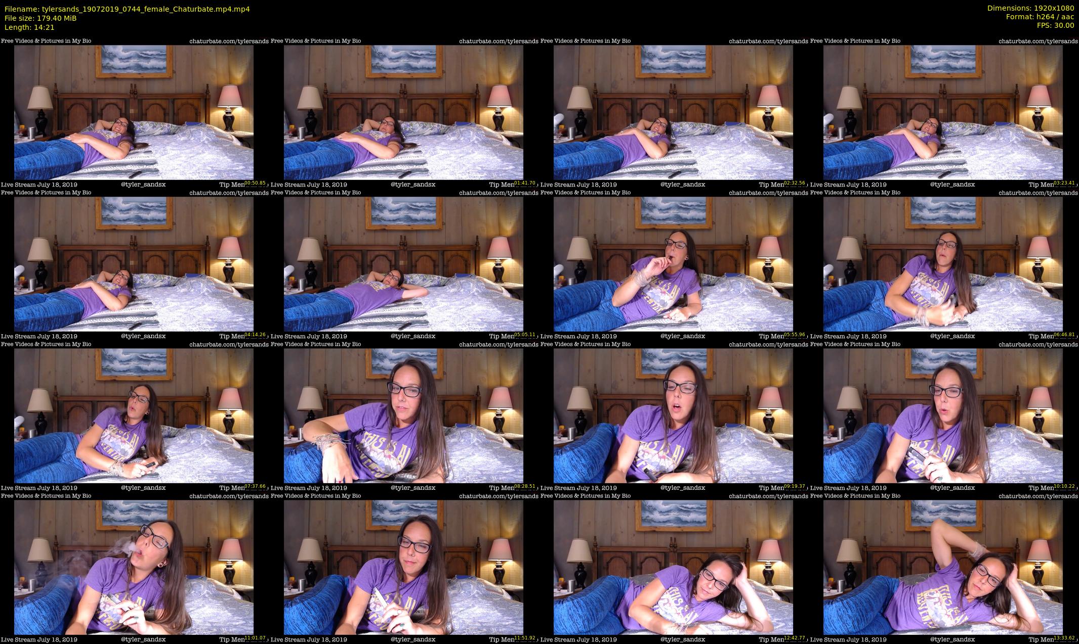 tylersands — 15 minute Chaturbate female cam show recording, 1080p, Jul 19, 2019
