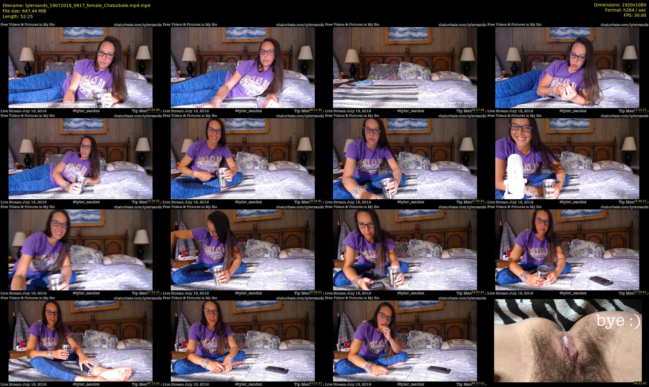 tylersands — 53 minute Chaturbate female cam show recording, 1080p, Jul 19, 2019