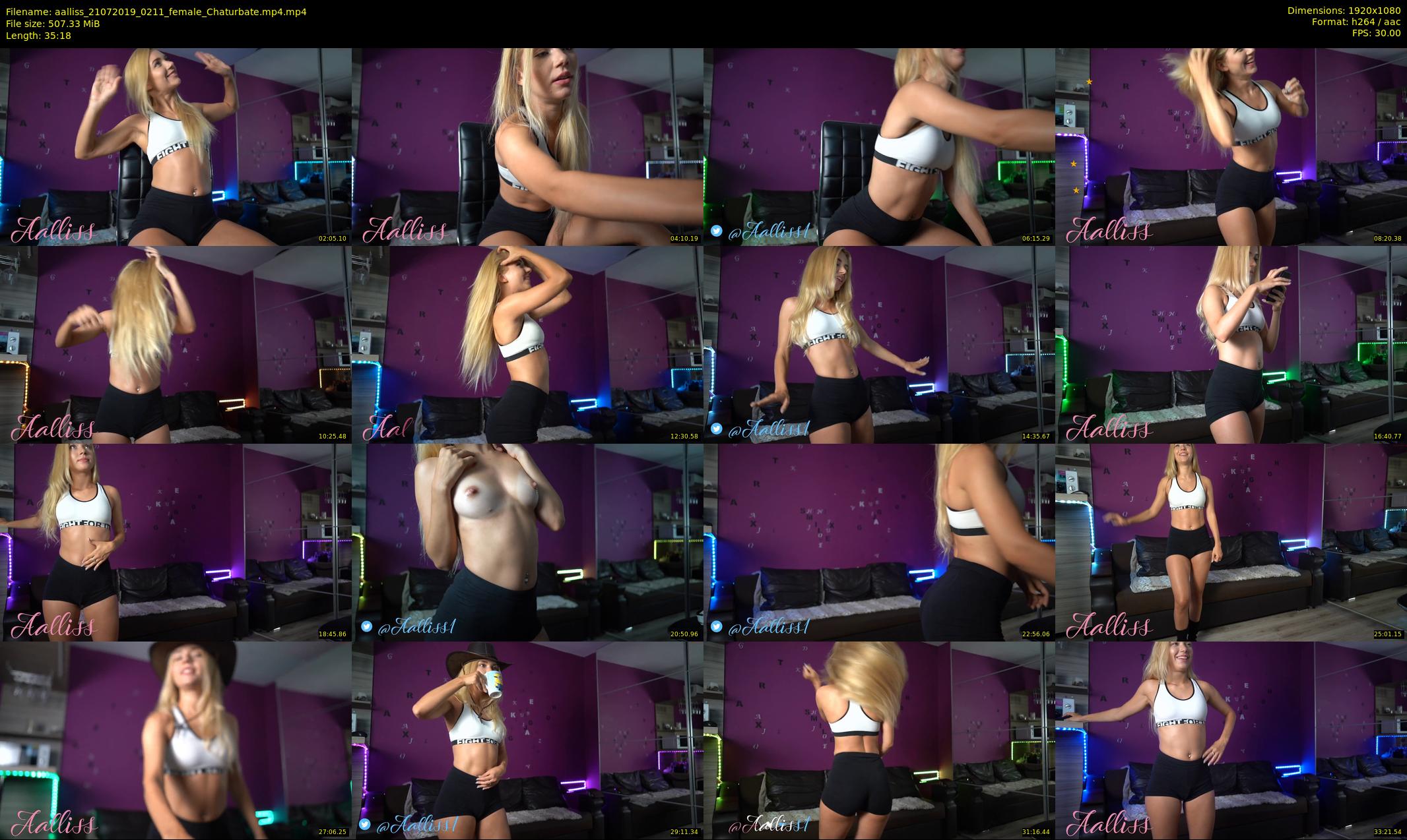 aalliss — 36 minute Chaturbate female cam show recording, 1080p, Jul 21, 2019