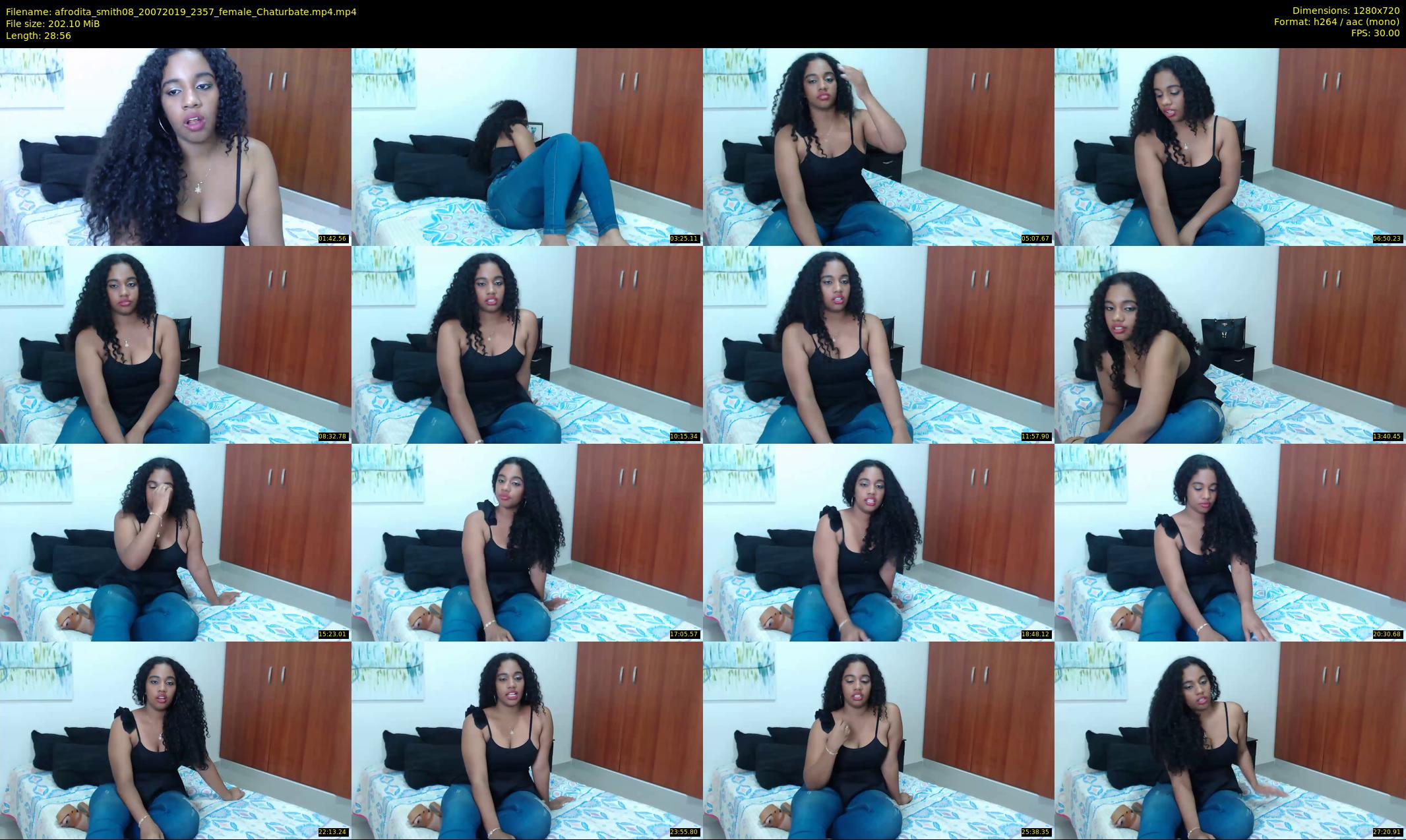 afrodita_smith08 — 29 minute Chaturbate female cam show recording, 720p, Jul 20, 2019