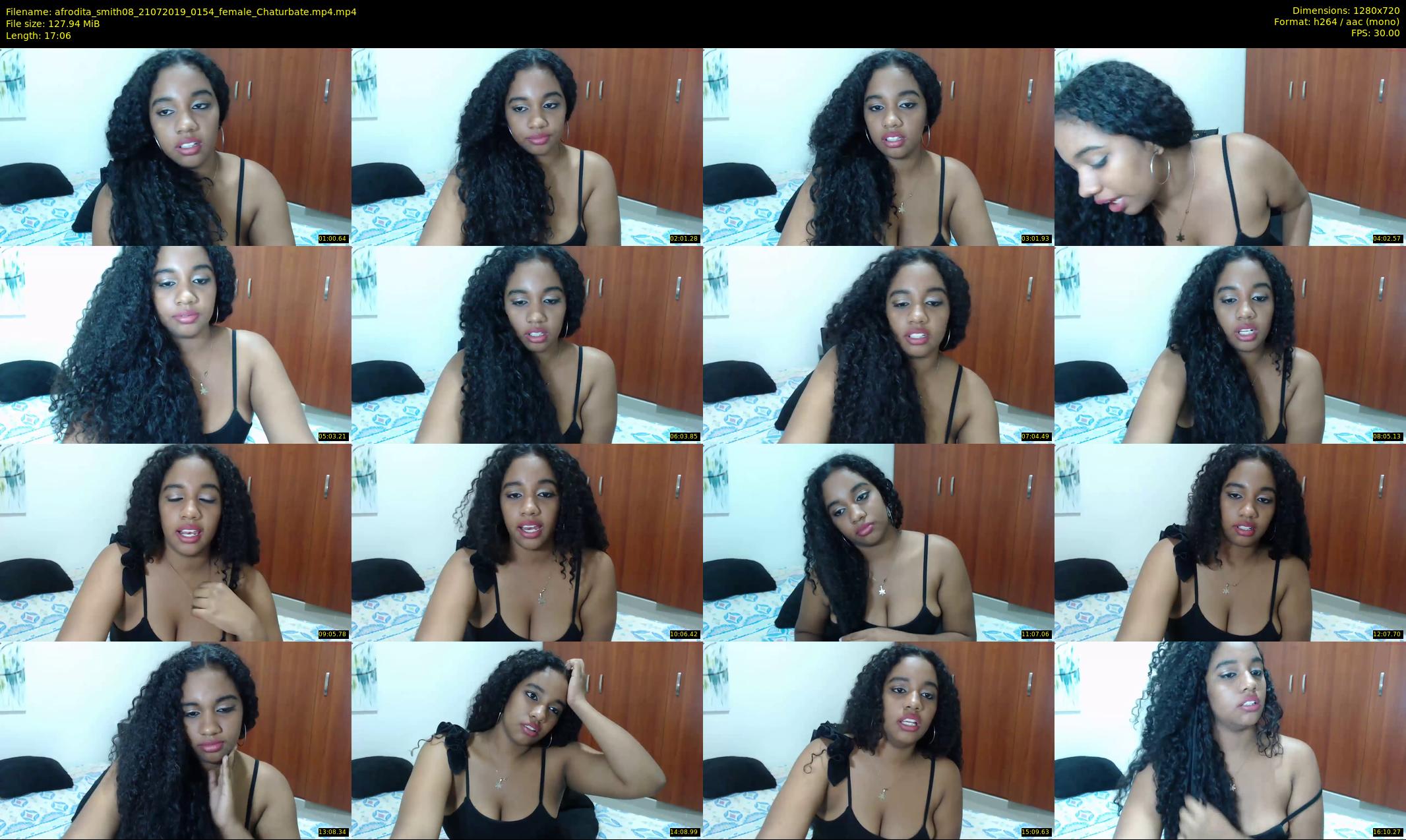 afrodita_smith08 — 18 minute Chaturbate female cam show recording, 720p, Jul 21, 2019