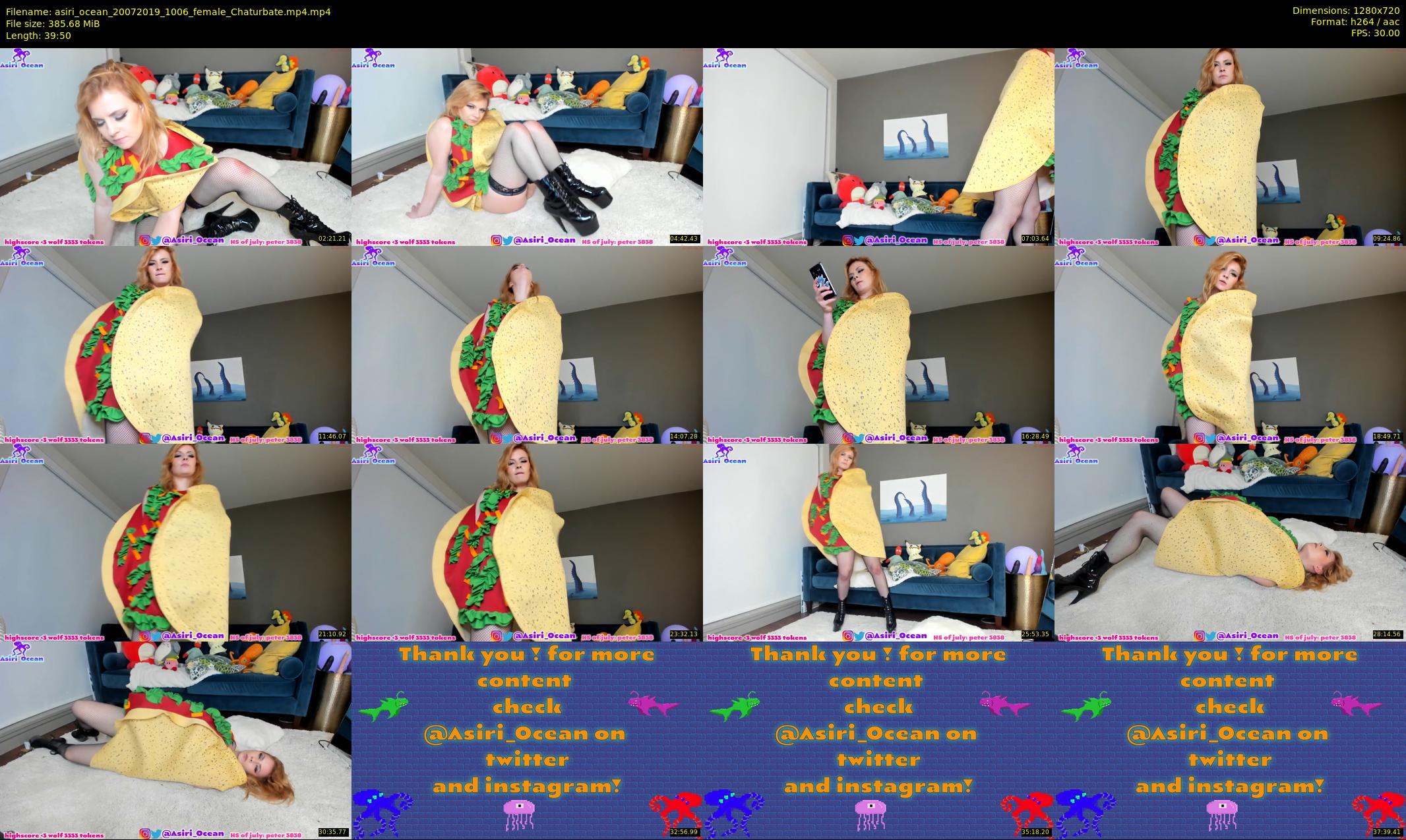asiri_ocean — 40 minute Chaturbate female cam show recording, 720p, Jul 20, 2019