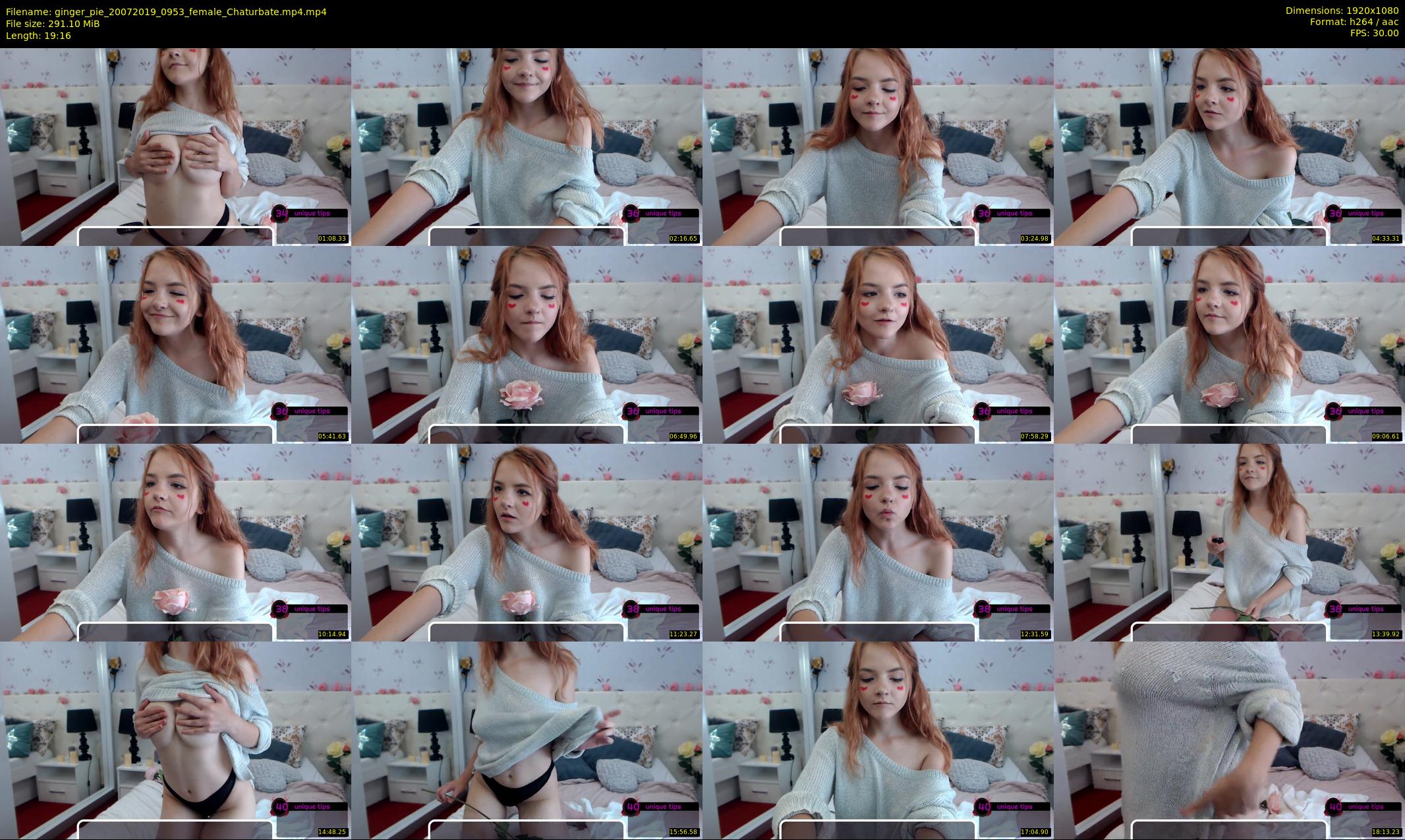 ginger_pie — 20 minute Chaturbate female cam show recording, 1080p, Jul 20, 2019