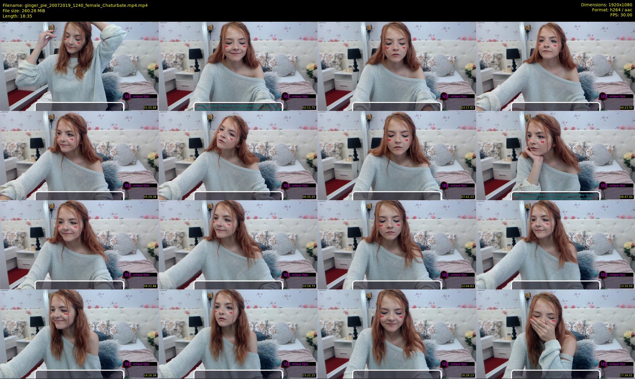 ginger_pie — 19 minute Chaturbate female cam show recording, 1080p, Jul 20, 2019