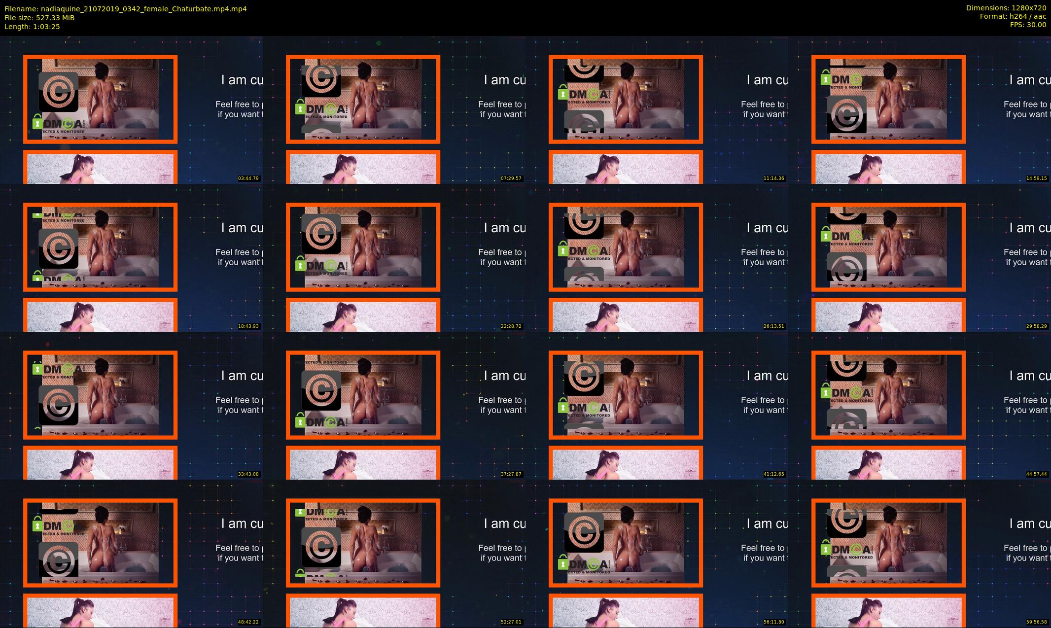 nadiaquine — 64 minute Chaturbate female cam show recording, 720p, Jul 21, 2019