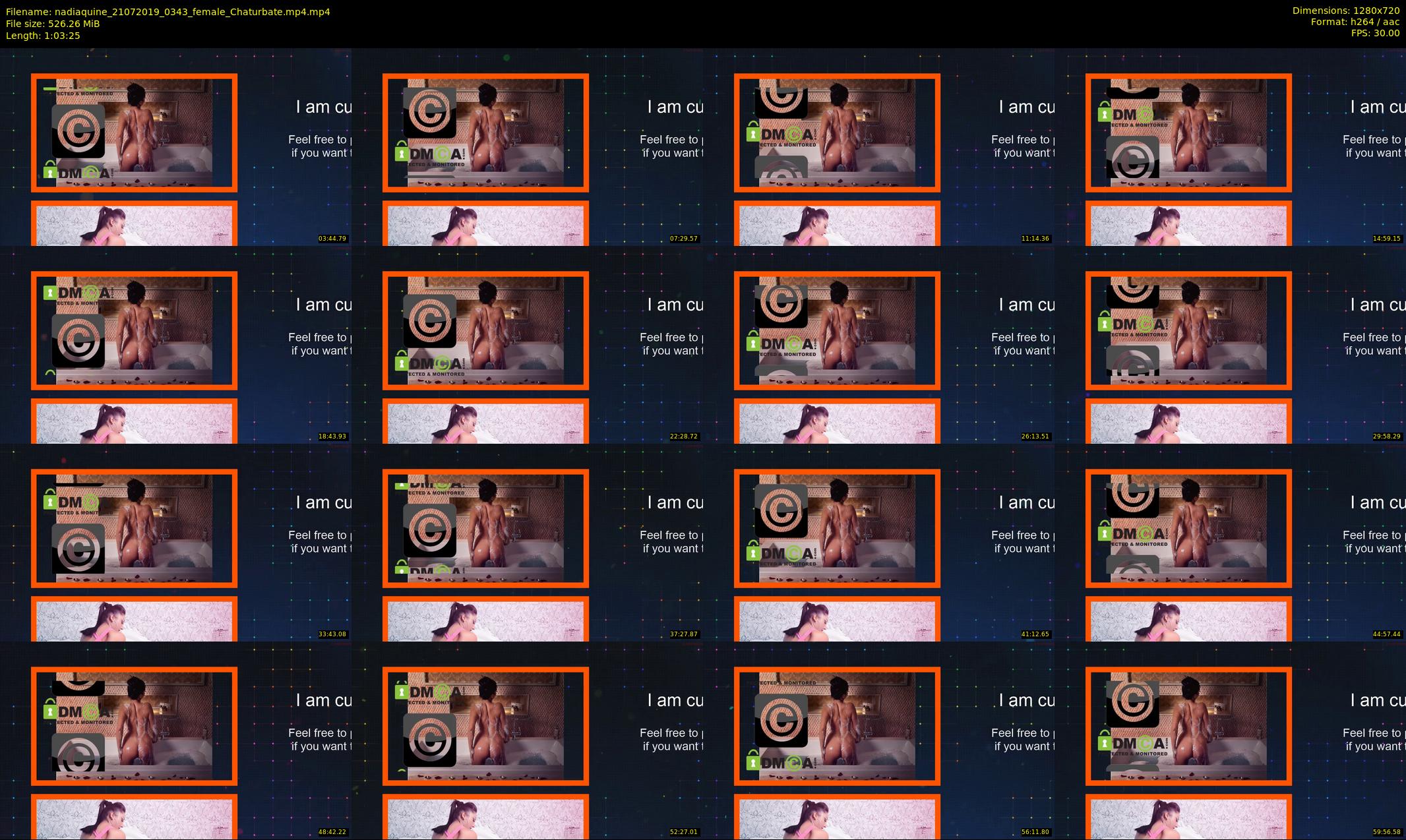 nadiaquine — 64 minute Chaturbate female cam show recording, 720p, Jul 21, 2019