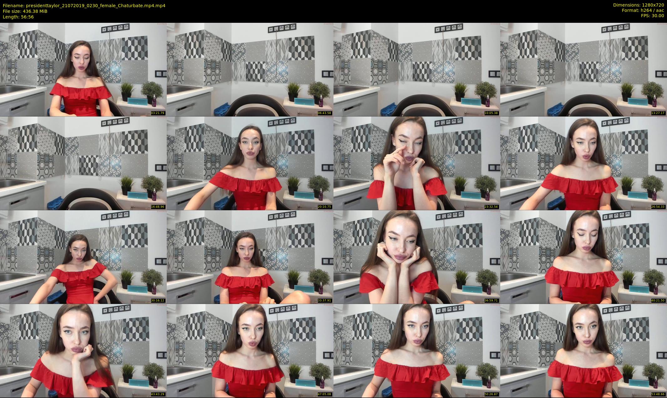 presidenttaylor — 57 minute Chaturbate female cam show recording, 720p, Jul 21, 2019