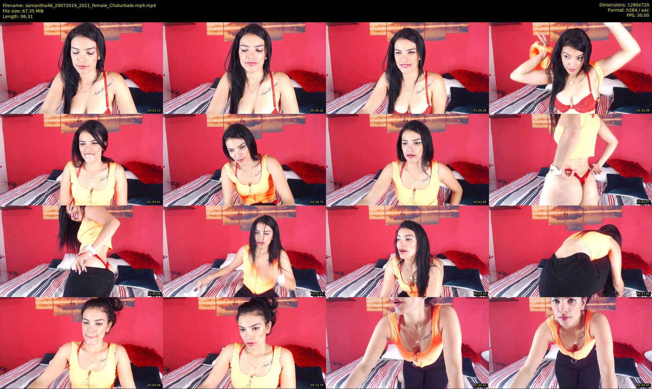 samantha46 — 7 minute Chaturbate female cam show recording, 720p, Jul 20, 2019