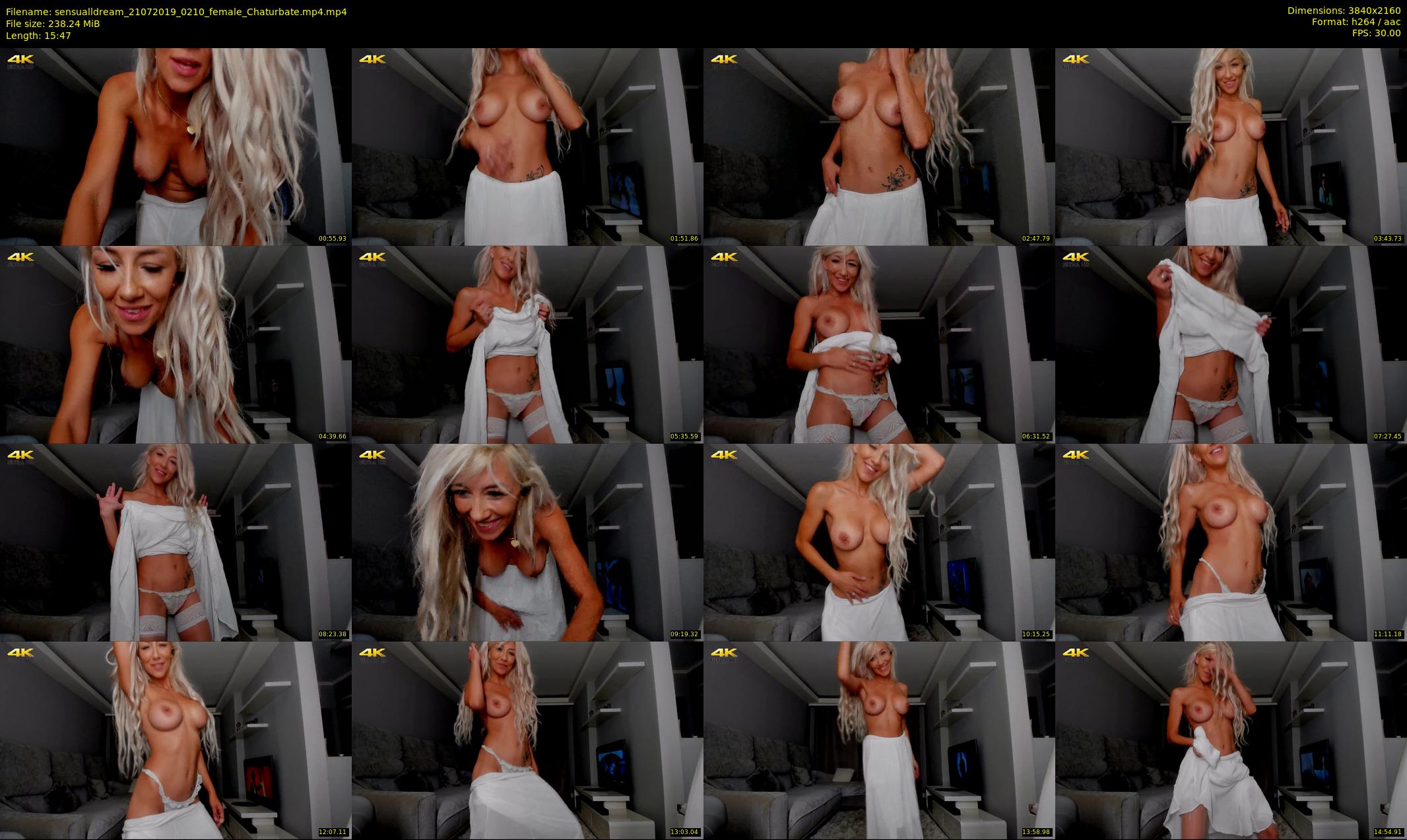 sensualldream — 16 minute Chaturbate female cam show recording, 4K, Jul 21, 2019