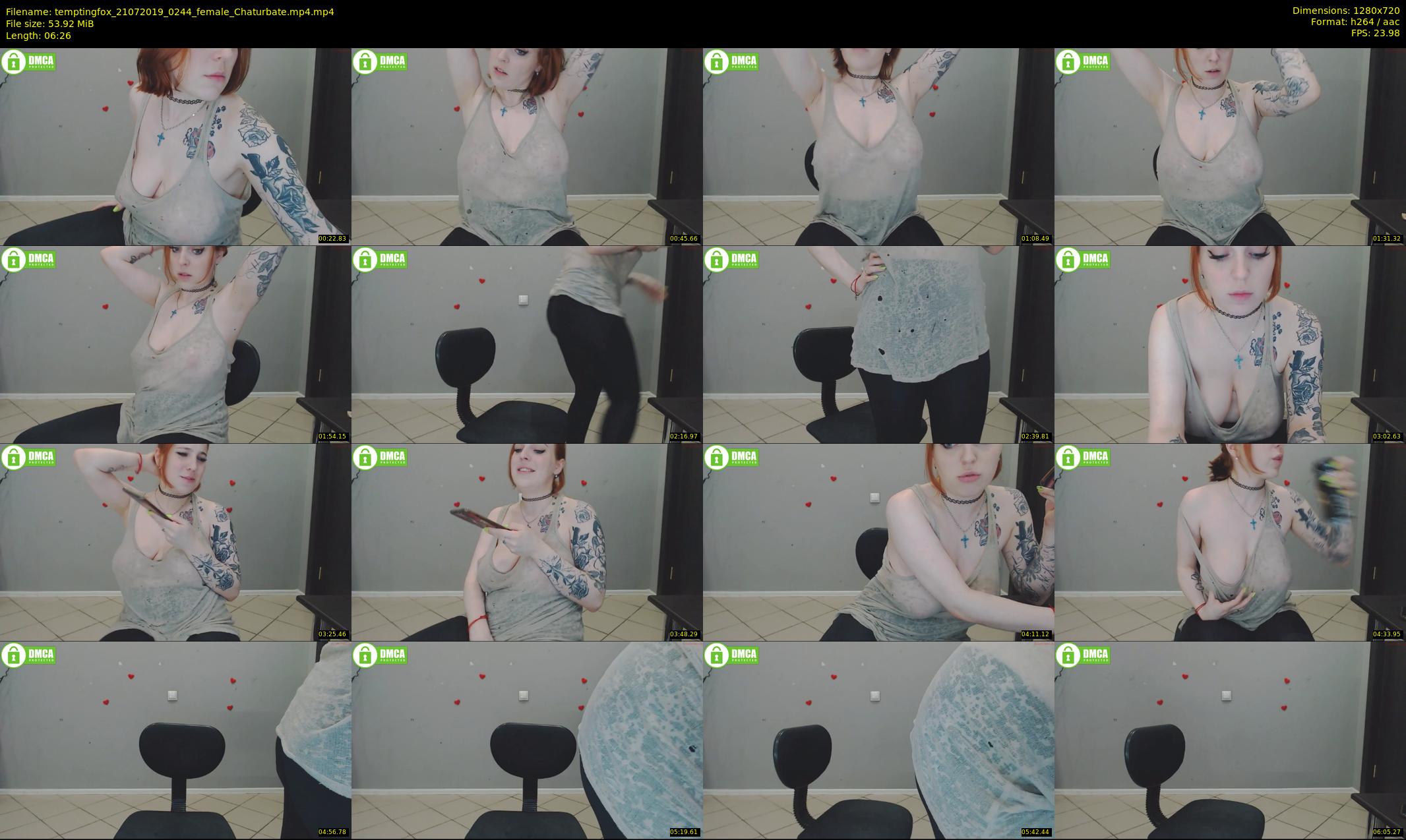 temptingfox — 7 minute Chaturbate female cam show recording, 720p, Jul 21, 2019