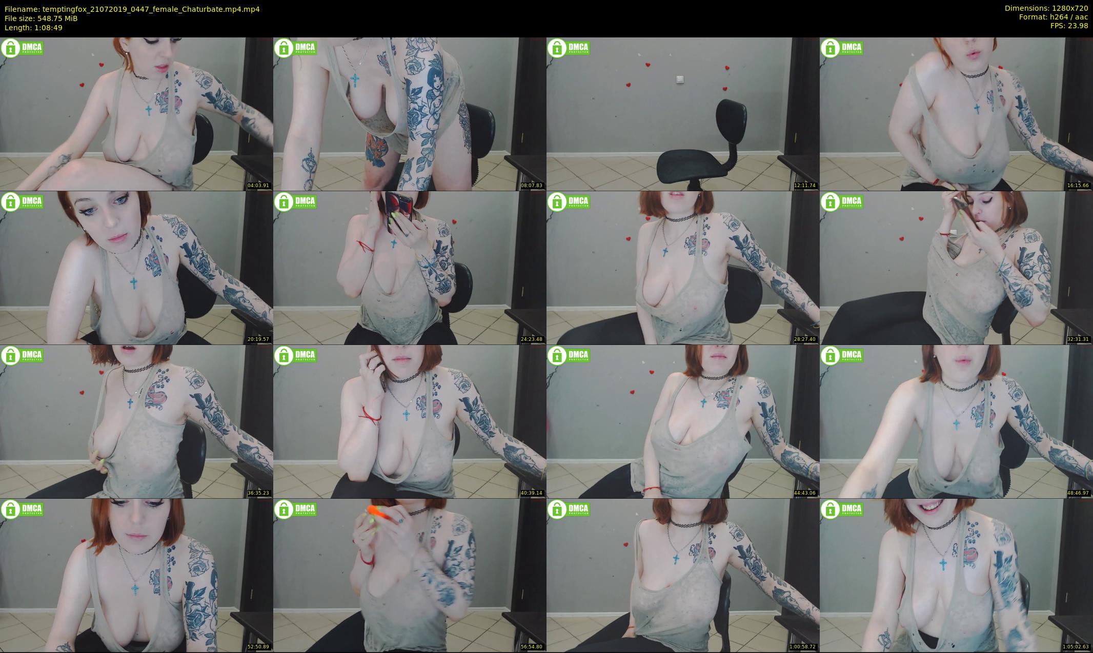 temptingfox — 69 minute Chaturbate female cam show recording, 720p, Jul 21, 2019