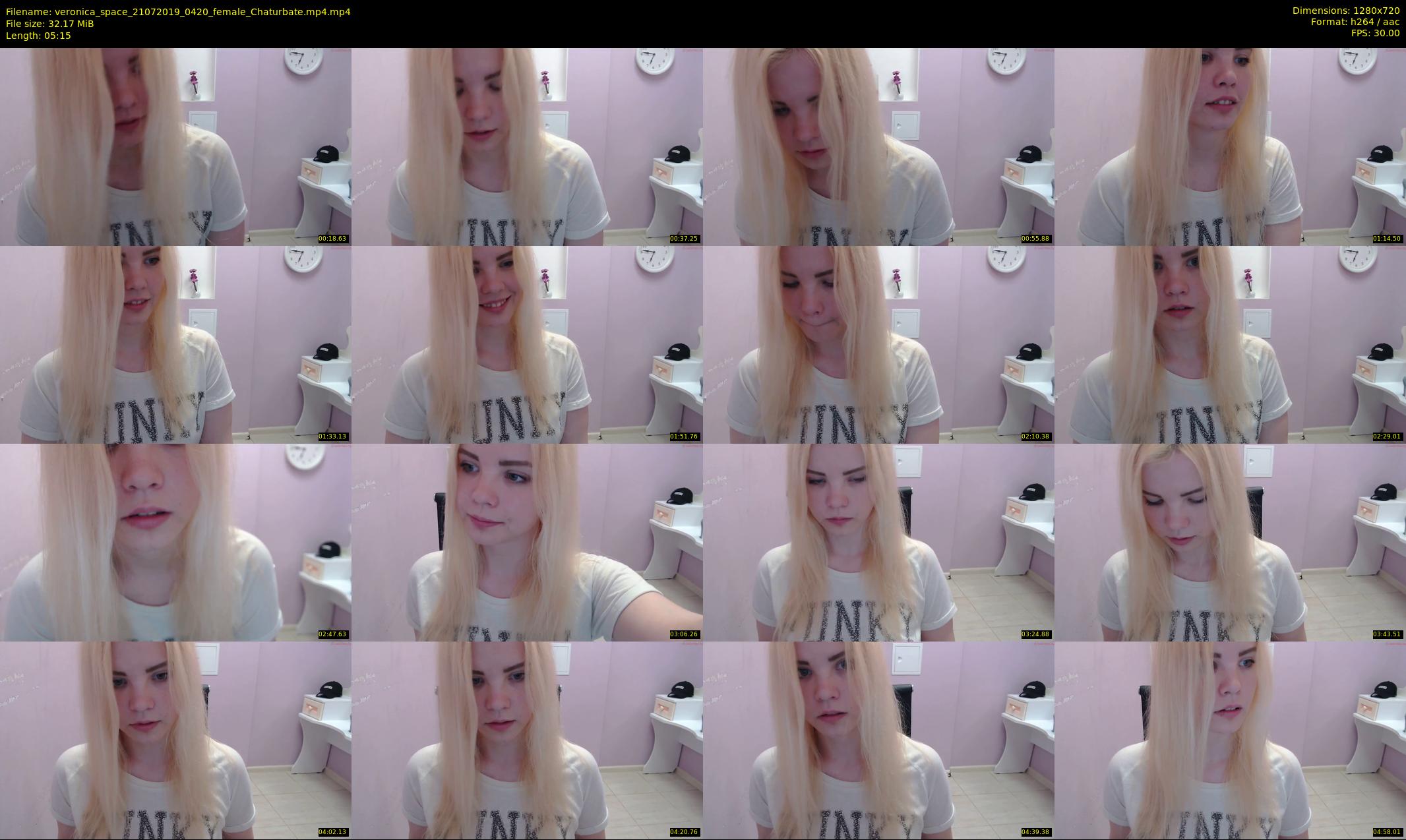 veronica_space — 6 minute Chaturbate female cam show recording, 720p, Jul 21, 2019