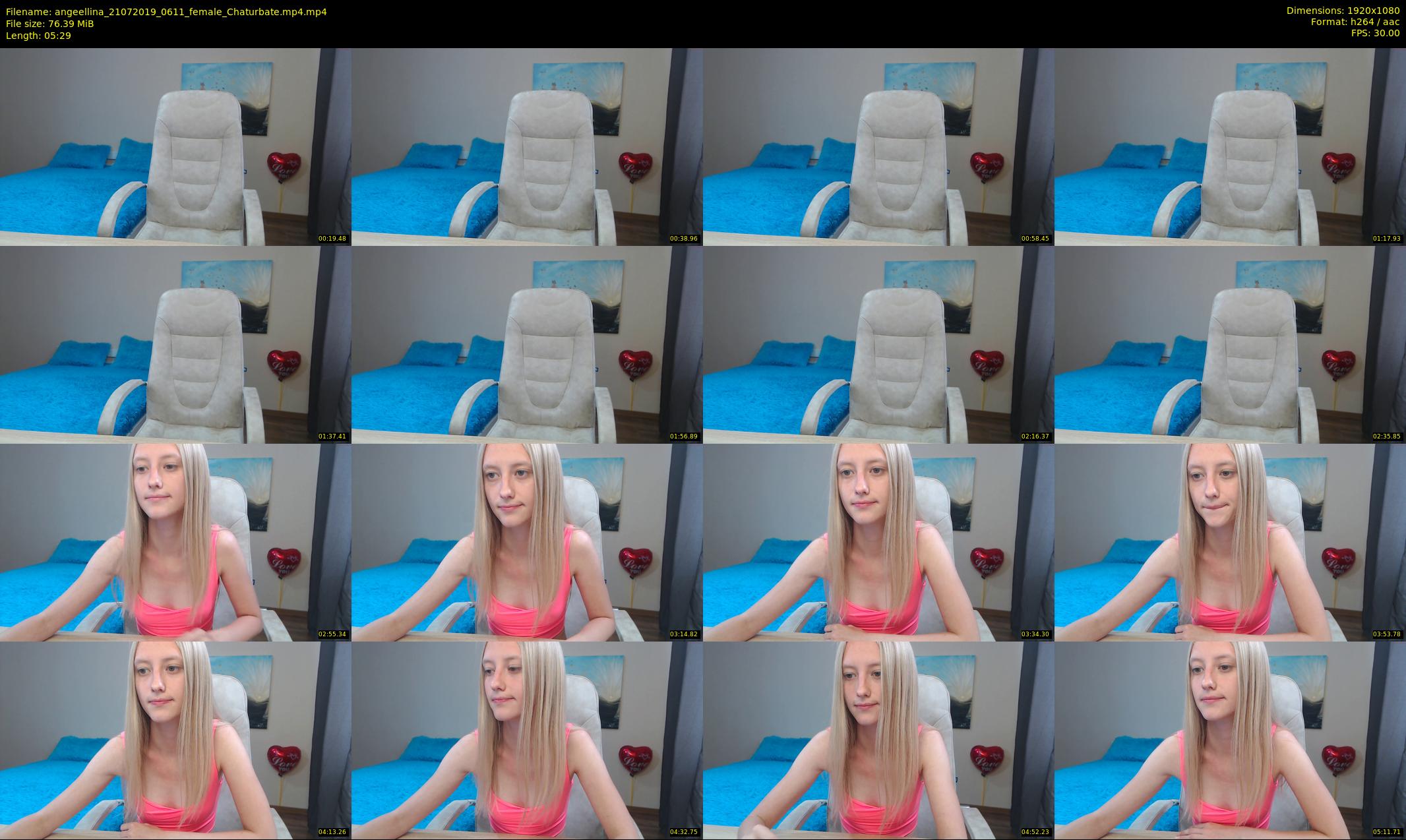 angeellina — 6 minute Chaturbate female cam show recording, 1080p, Jul 21, 2019