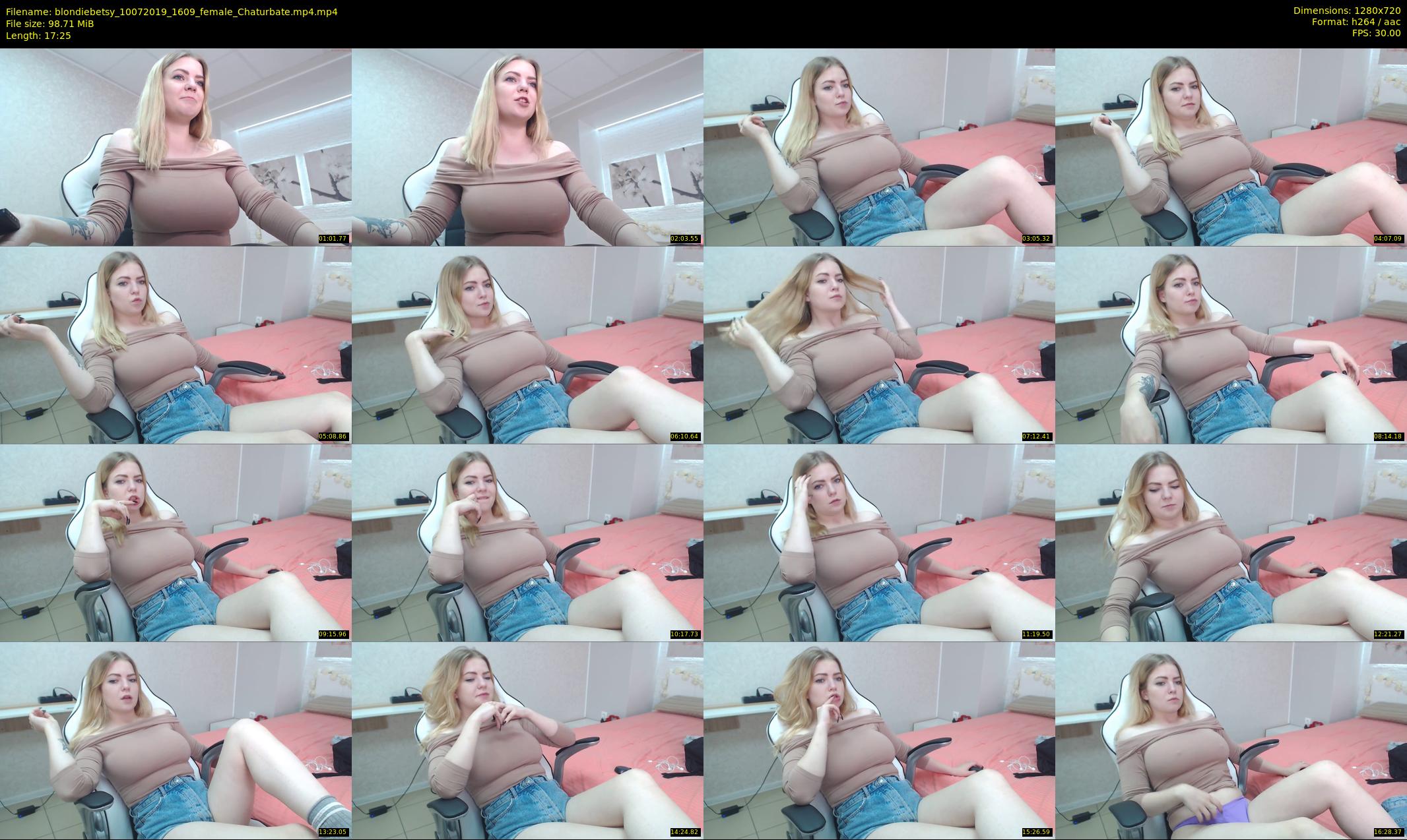 blondiebetsy — 18 minute Chaturbate female cam show recording, 720p, Jul 10, 2019