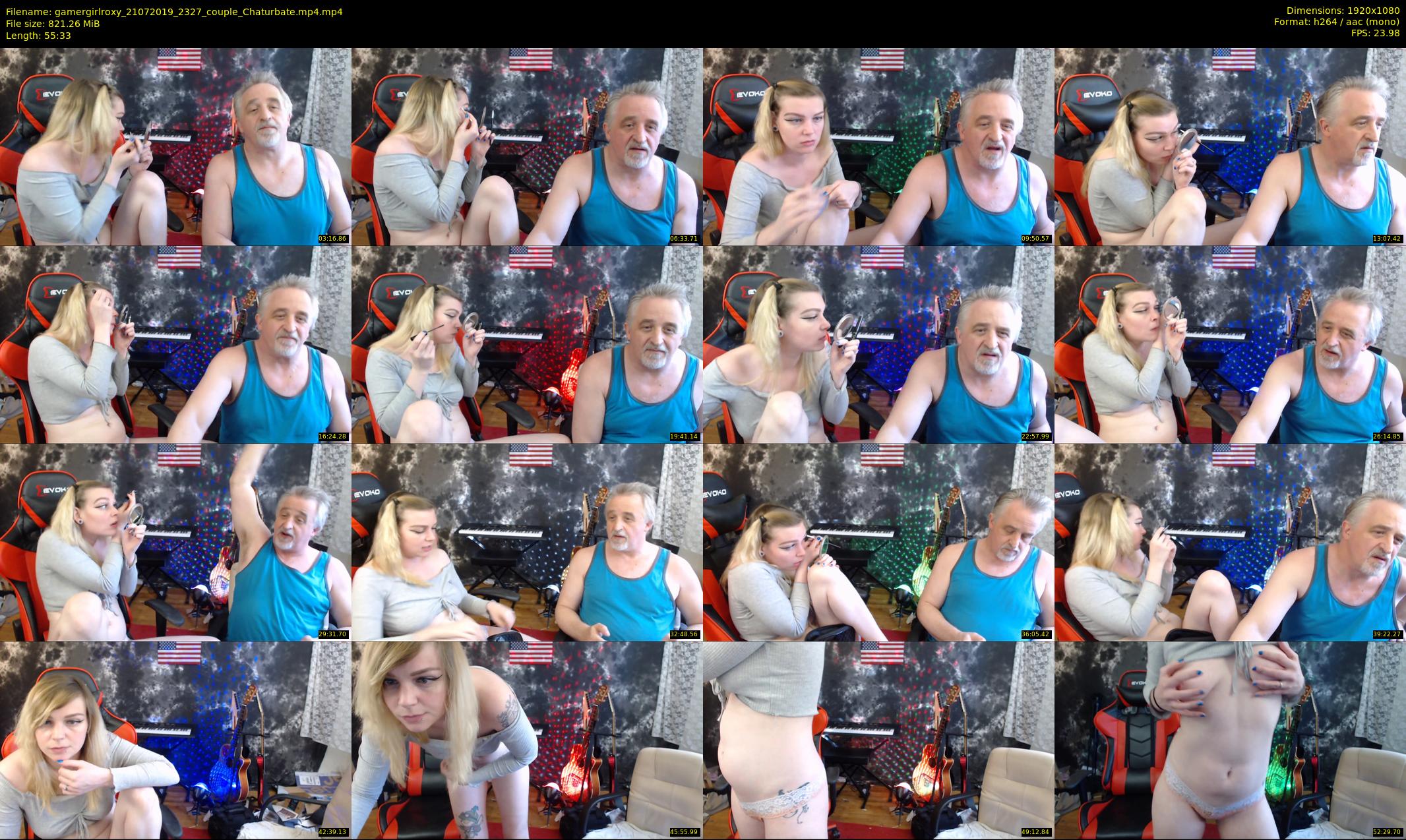 gamergirlroxy — 56 minute Chaturbate couple cam show recording, 1080p, Jul 21, 2019